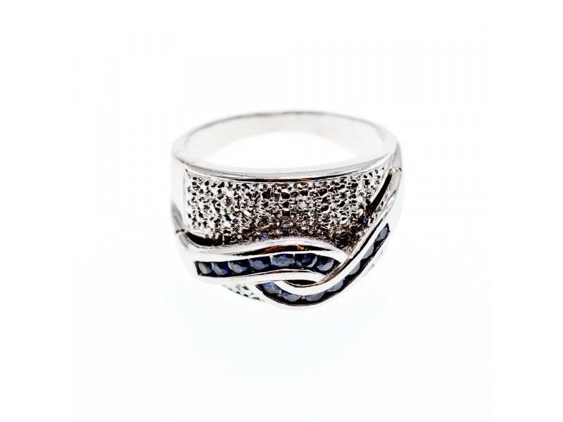Other 925 STERLING SILVER SAPPHIRES RING SIZE 11.75 Size ONE SIZE - 2 Thumbnail
