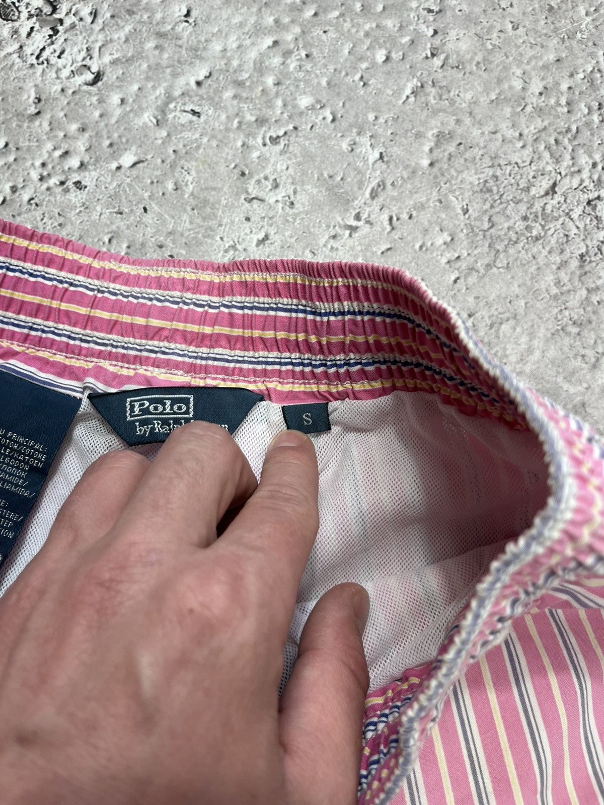 Polo Ralph Lauren Polo Ralph Lauren Pink Striped Swim Shorts Mesh Lined Size S Size US 30 / EU 46 - 7 Thumbnail