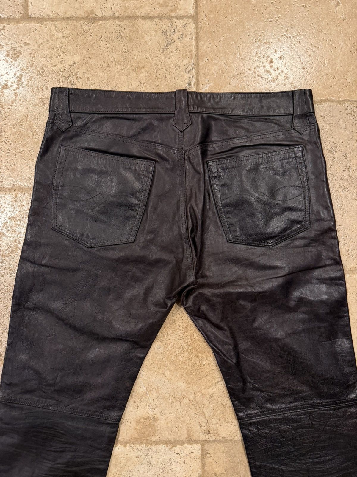 RRL Ralph Lauren Double RRL Ralph Lauren Western Brown Horse Leather Pants Size US 36 / EU 52 - 13 Thumbnail