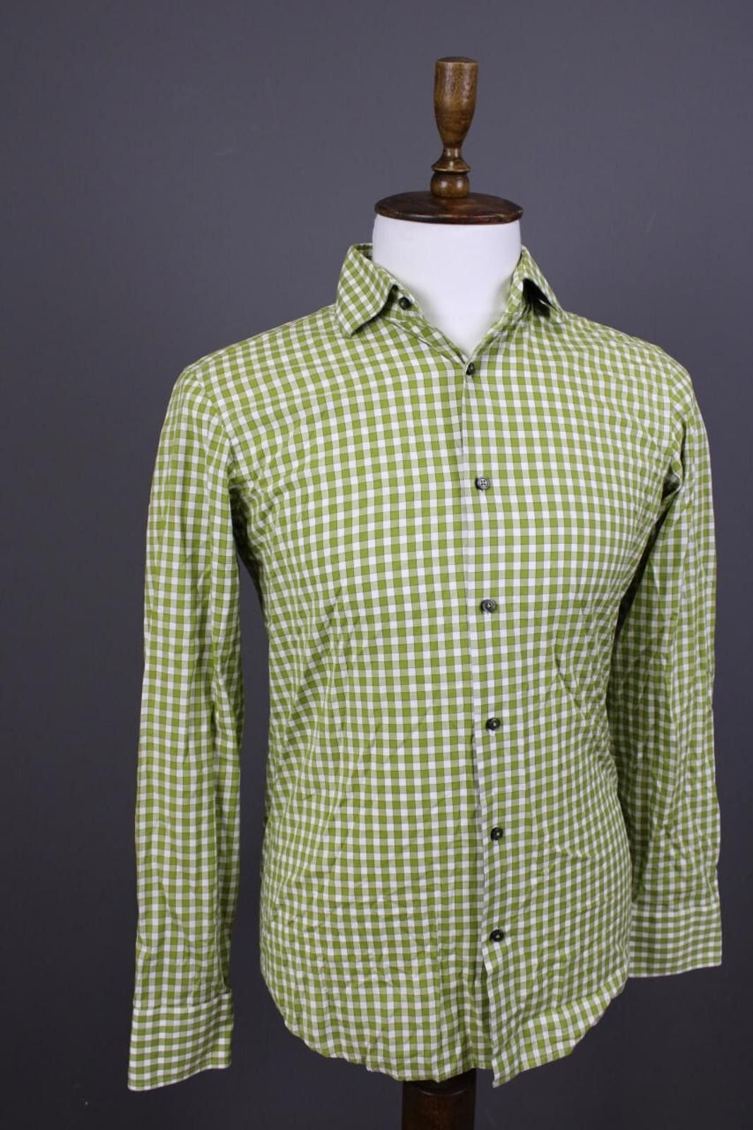 Hugo Boss Hugo Boss Slim Fit Button Down Green Shirt Size 38 / 15 Size US L / EU 52-54 / 3 - 7 Thumbnail
