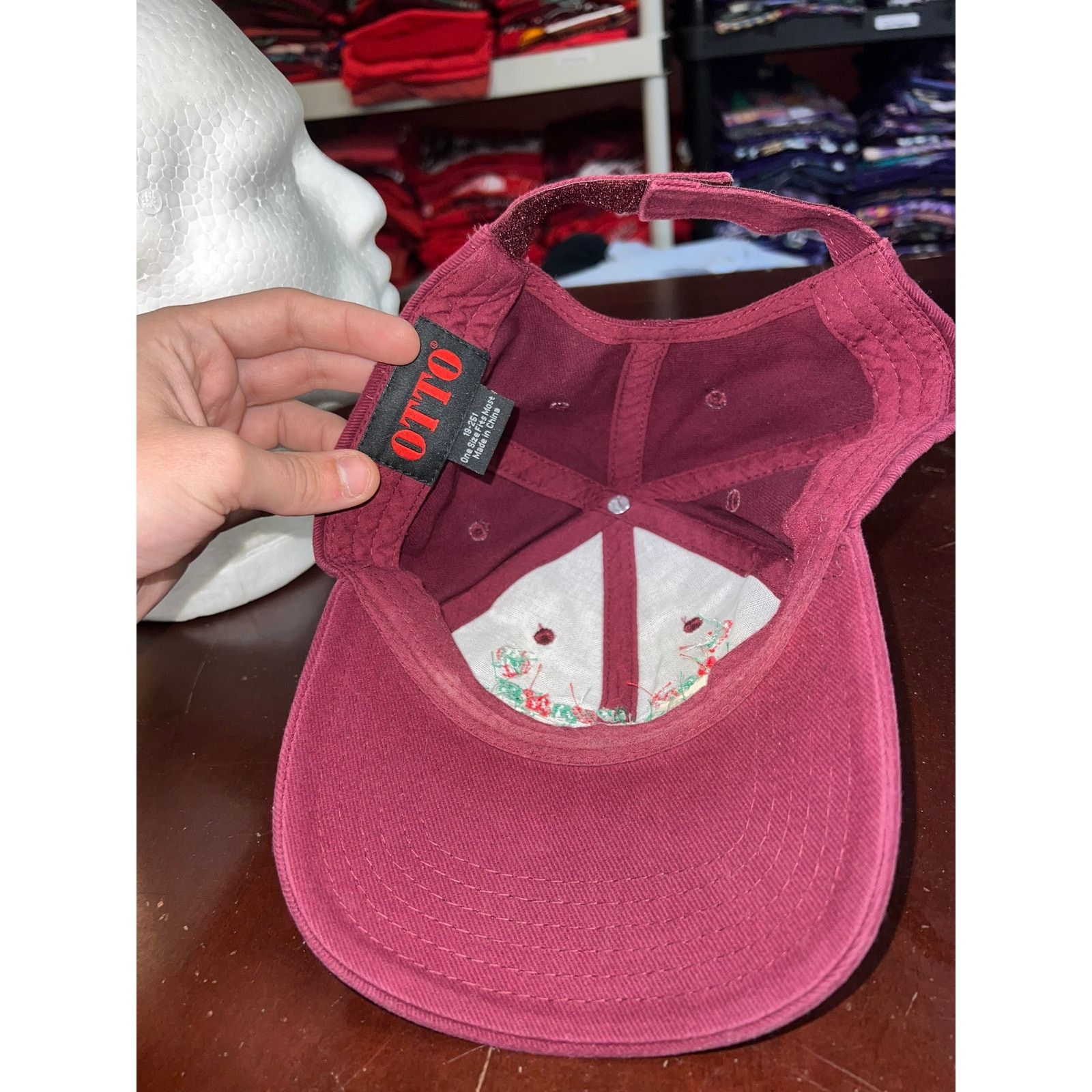 Vintage Vintage Don Juans Hat Mexican Food Red Maroon Cap Headwear Size ONE SIZE - 6 Thumbnail