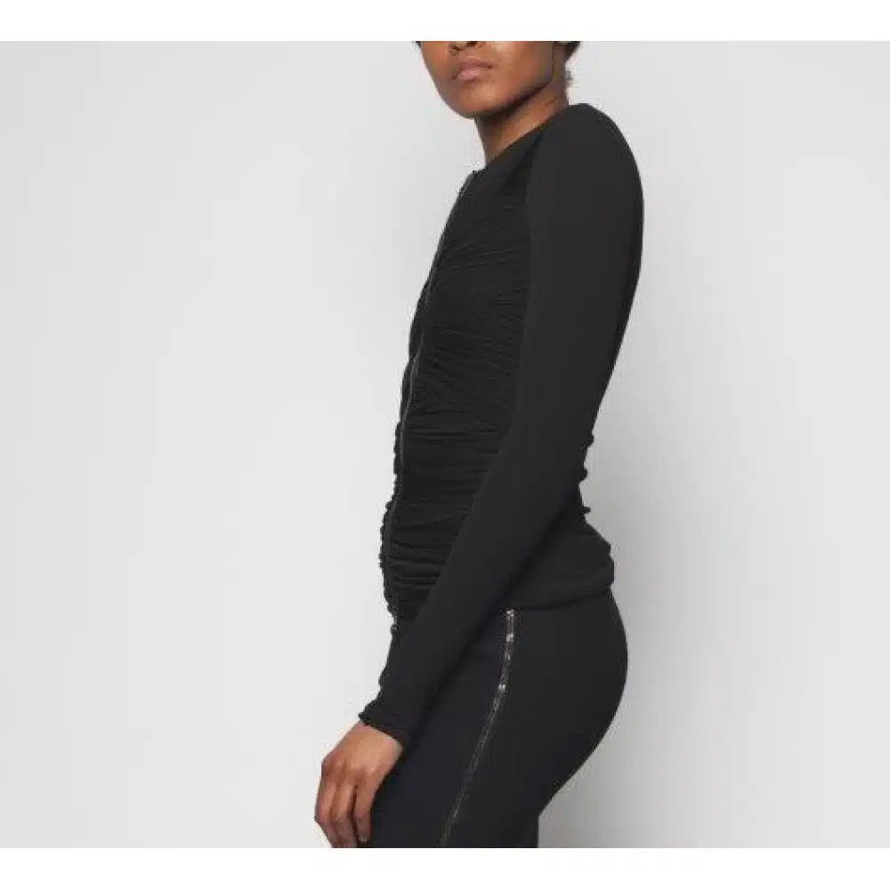 Tom Ford o1sndg0825 TSJ232 Cut & Sewn Top in Black Size XS / US 0-2 / IT 36-38 - 2 Thumbnail