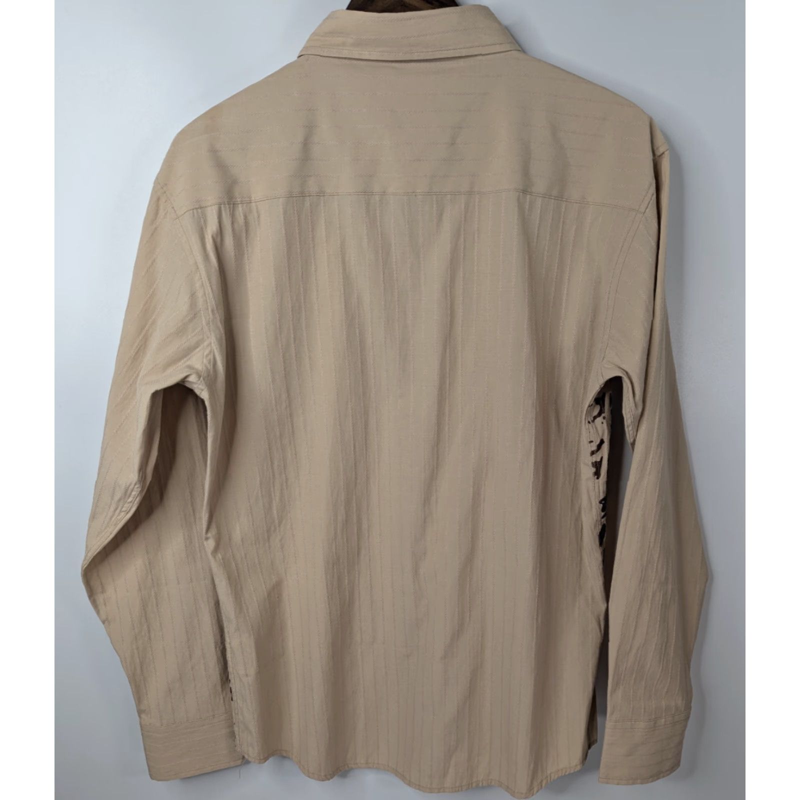 Vintage Franky Max Abstract Pattern Mens Long Sleeve Button Up Shirt Size M Brown Embroidered Size US M / EU 48-50 / 2 - 4 Thumbnail