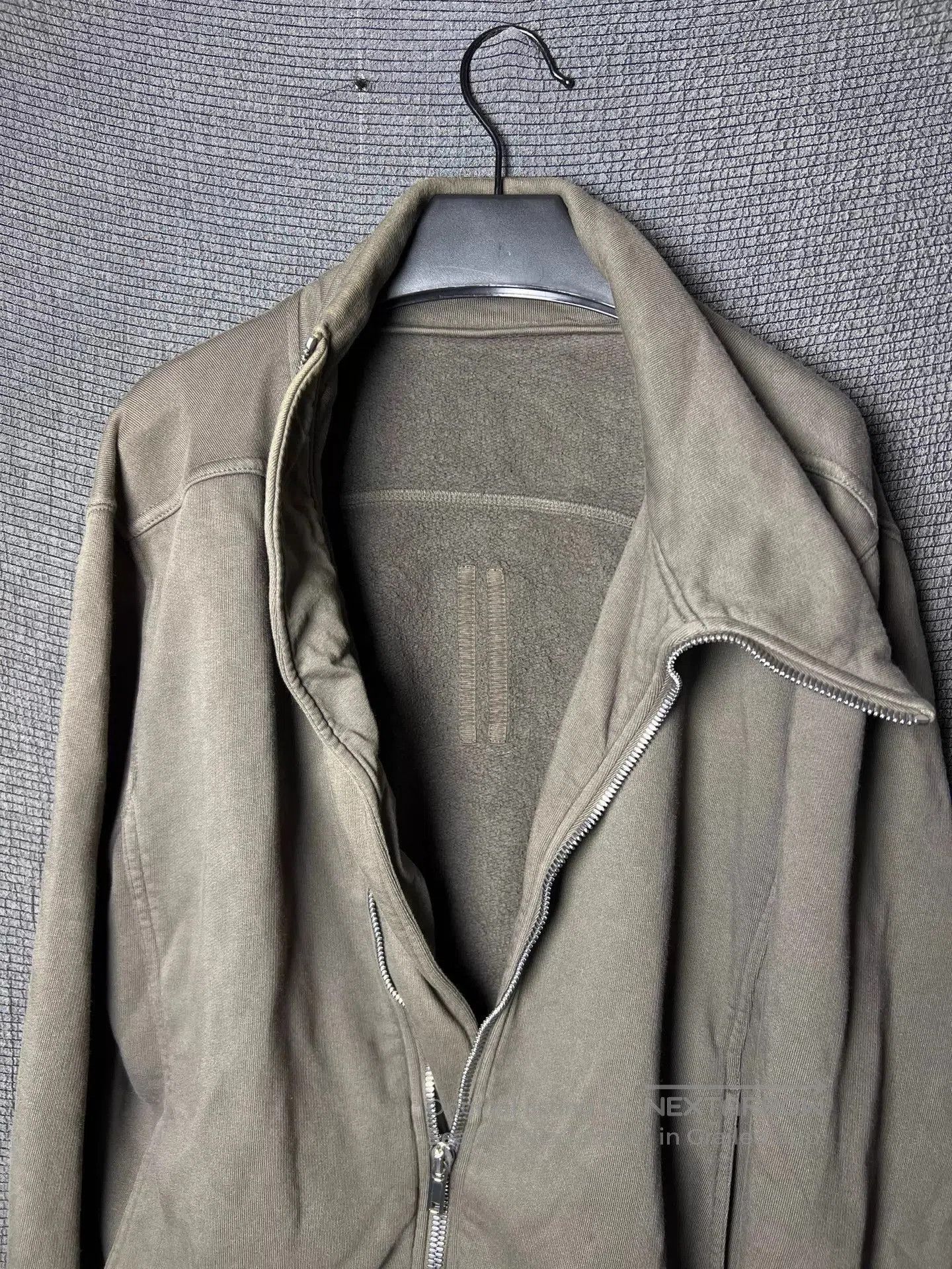 Rick Owens Gray Zip-Up High Collar Sweatshirt. Size US S / EU 44-46 / 1 - 5 Thumbnail