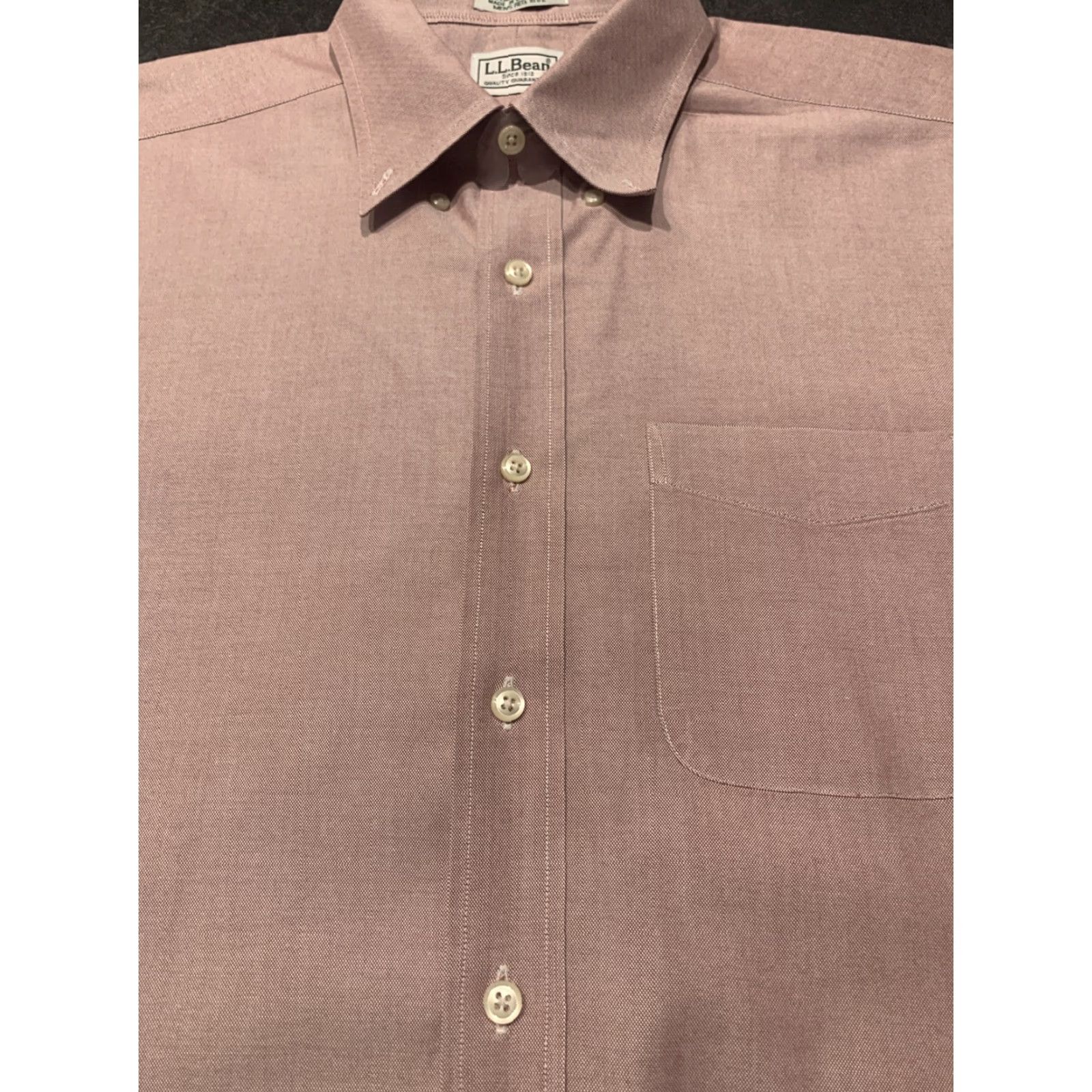Vintage VINTAGE L.L. Bean Men's Shirt 16.5 Red Short Sleeve Button Down Cotton Casual Classic Size US L / EU 52-54 / 3 - 4 Thumbnail