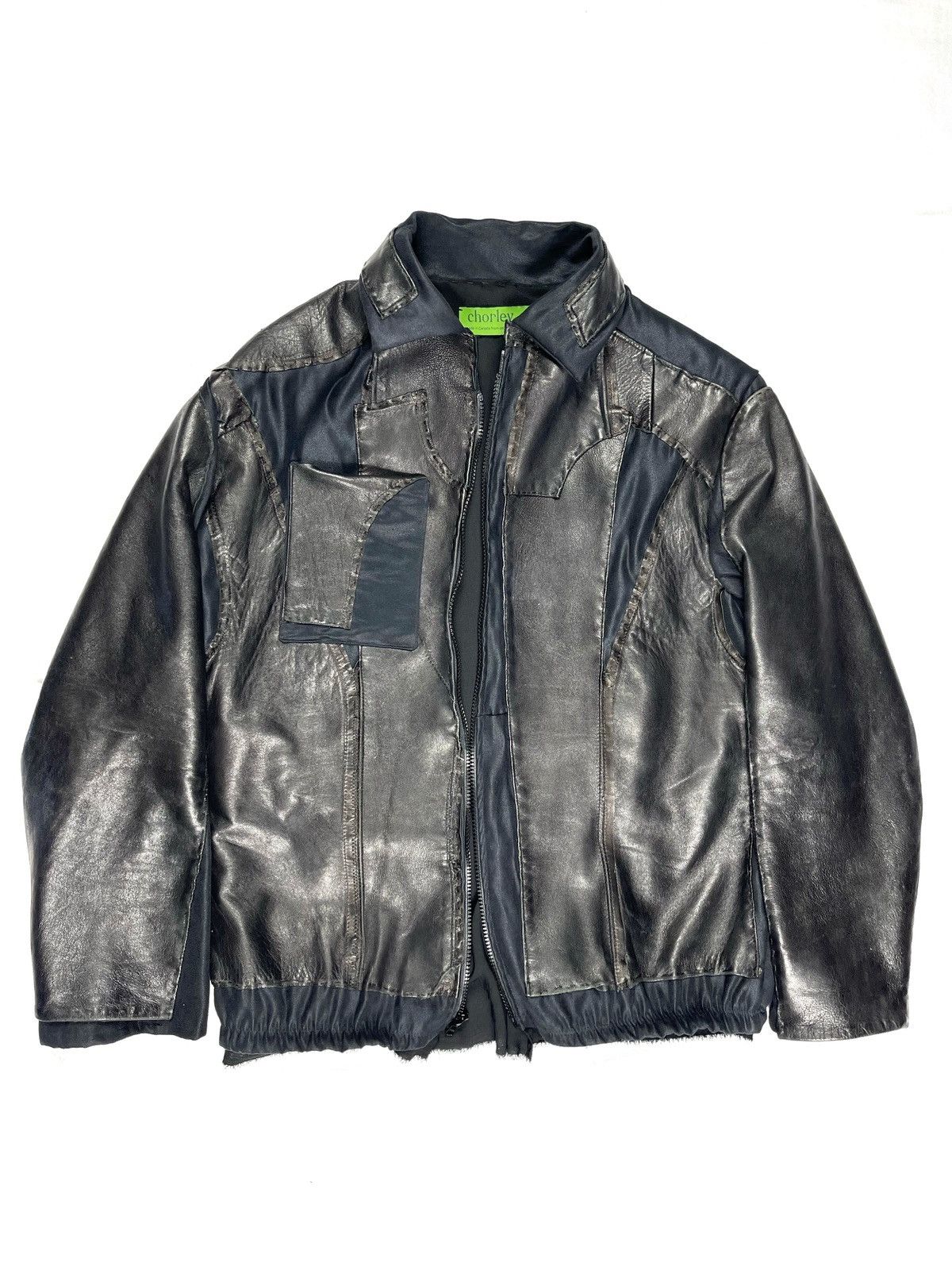 Chorley × Handmade Chorley AW Deconstructed Leather Biker Jacket Layered Size US L / EU 52-54 / 3 - 1 Thumbnail