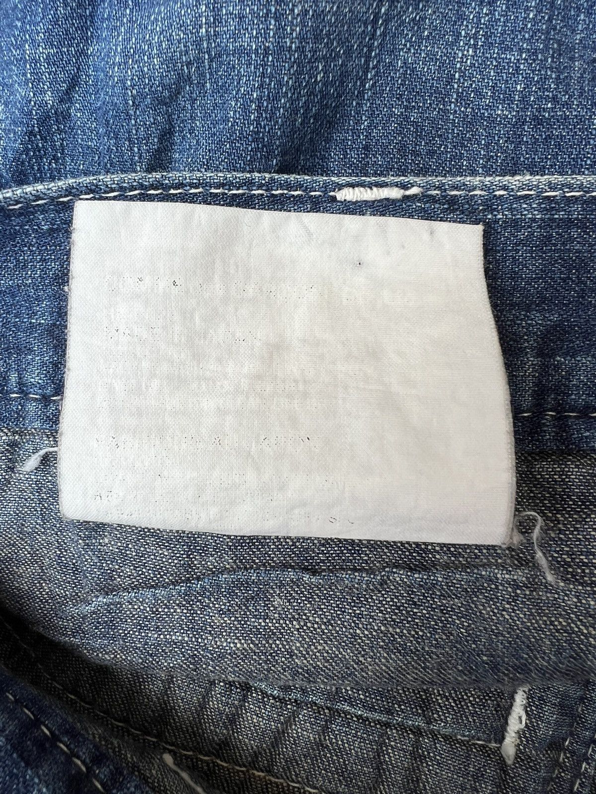 Comme des Garcons Homme Vintage CDGH Distress Fade Blue Denim Military Work Pant Size US 29 - 24 Thumbnail