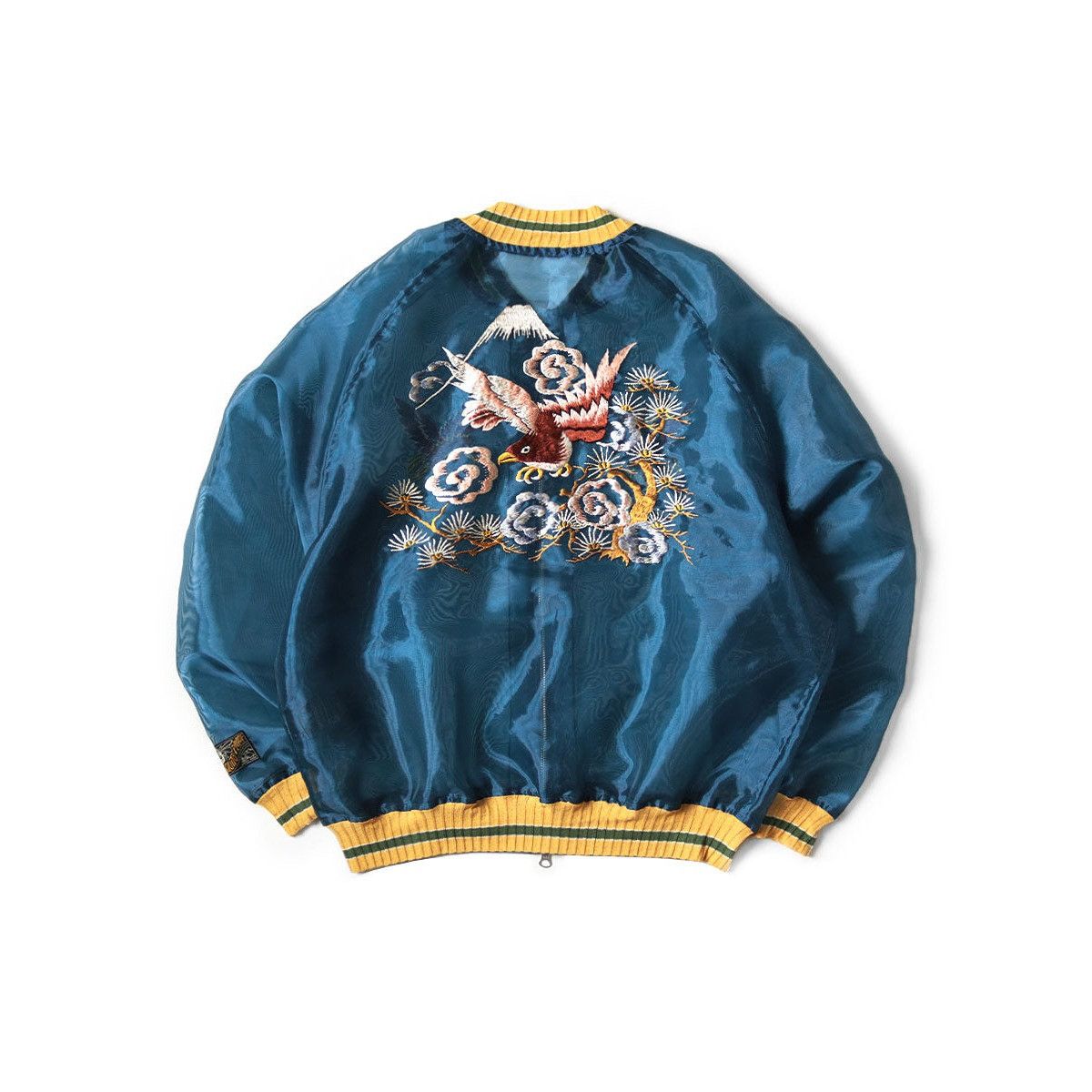 image of Kapital Sheer Pearl Mosquito Guard Souvenir (Eagle) Jacket 2 in Dark Blue, Men's (Size Medium)