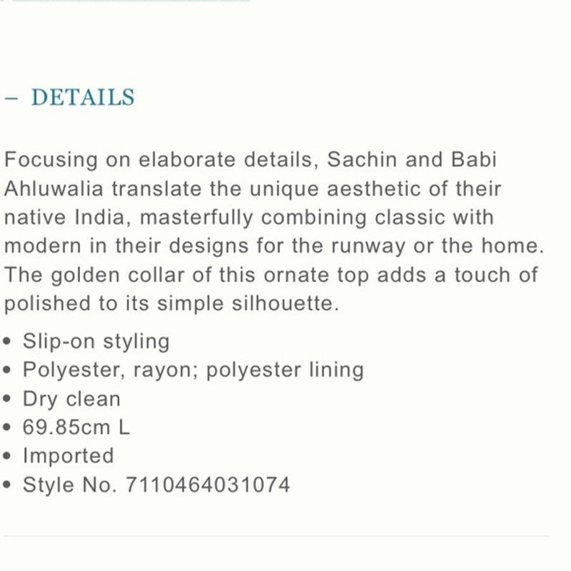 Neiman Marcus Sachin + Babi for Anthropologie Carcanet Blouse Aqua Green Size S / US 4 / IT 40 - 10 Thumbnail