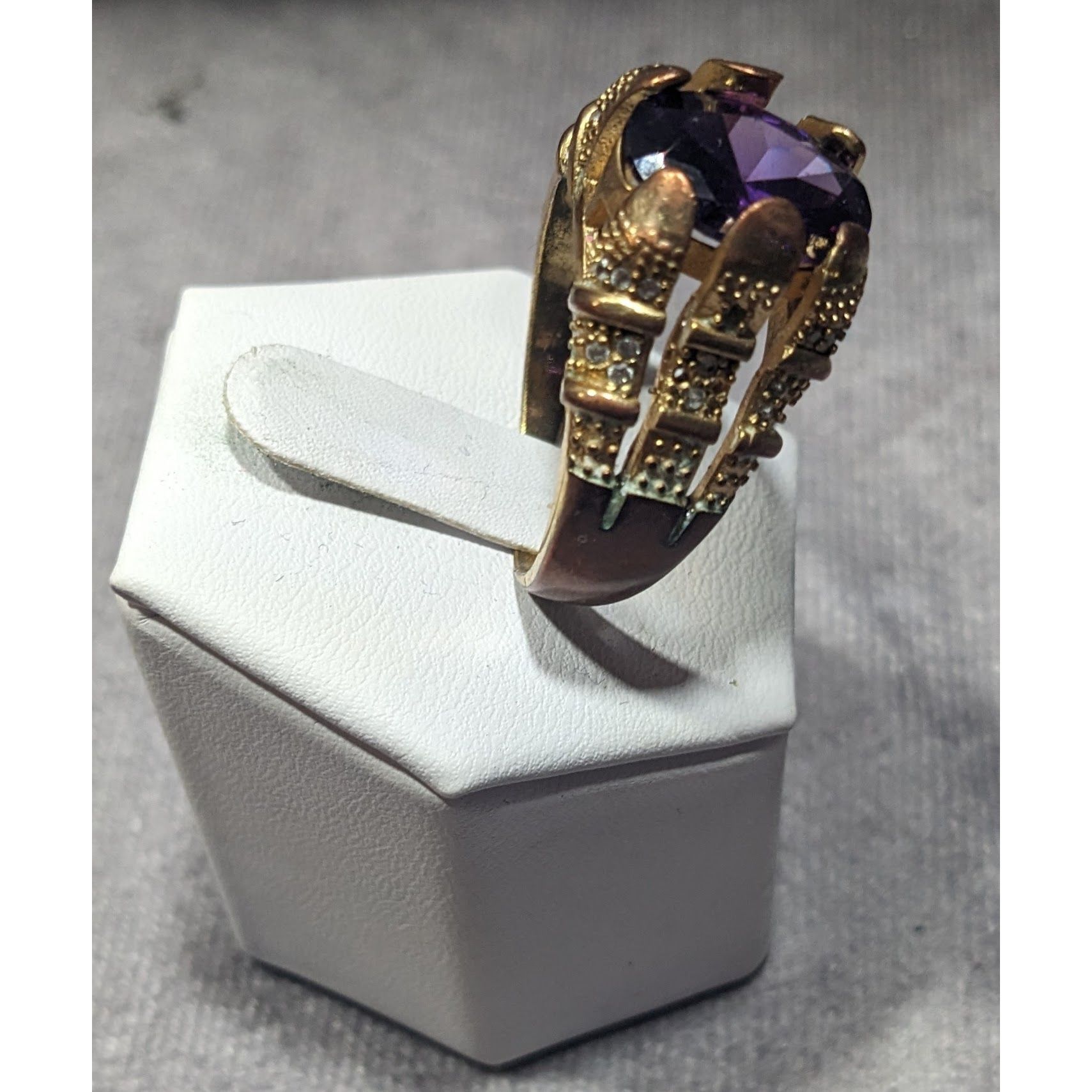 Other Vintage Regal Men's Ring Marked 18K GF With Purple Stone Siz Size ONE SIZE - 11 Thumbnail