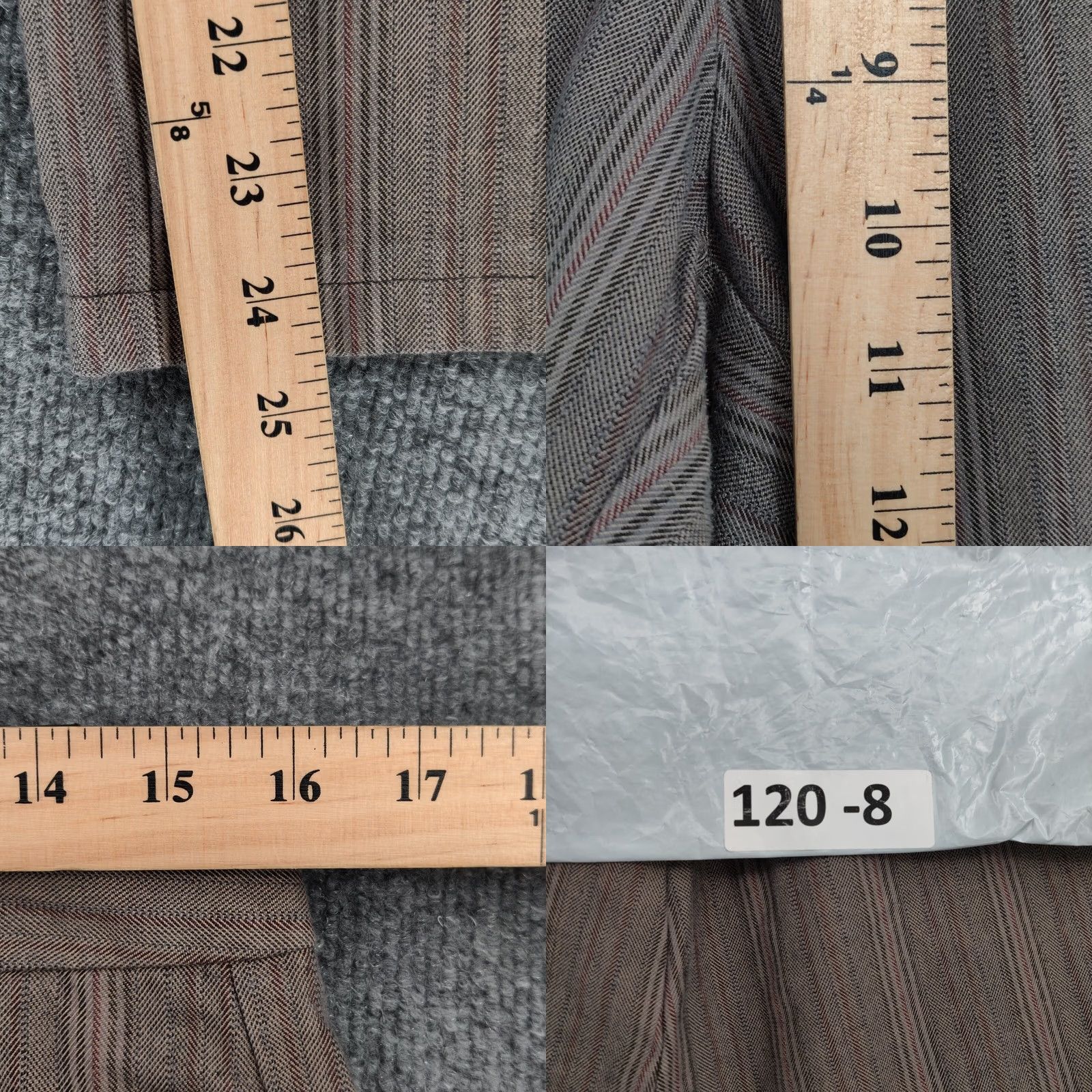 Dockers DOCKERS Womens 12P Petite Metro Mid Rise Straight Striped Cropped Dress Pants Brown Size 34" / US 12 / IT 48 - 8 Thumbnail
