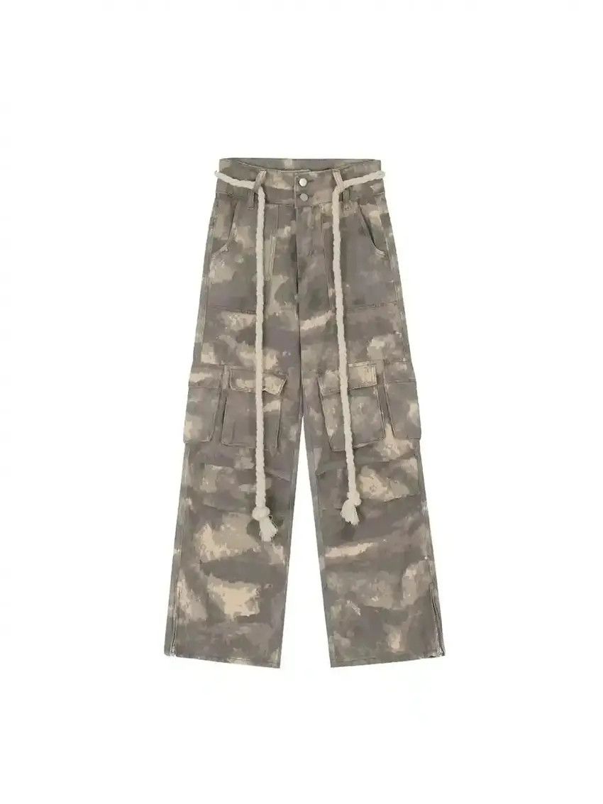 Designer × Japanese Brand y2k distressed flared baggy cargo pants Size US 34 / EU 50 - 3 Thumbnail
