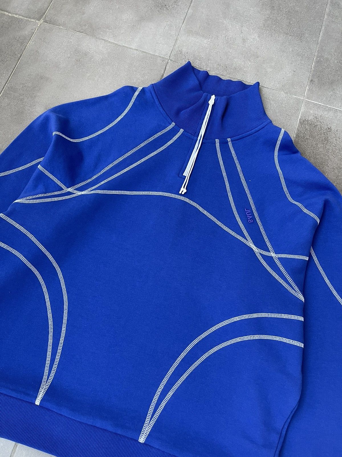 Saul Nash !DS! SS23 Saul Nash Electric Blue Overlock Stitch Sweatshirt Size US M / EU 48-50 / 2 - 10 Thumbnail