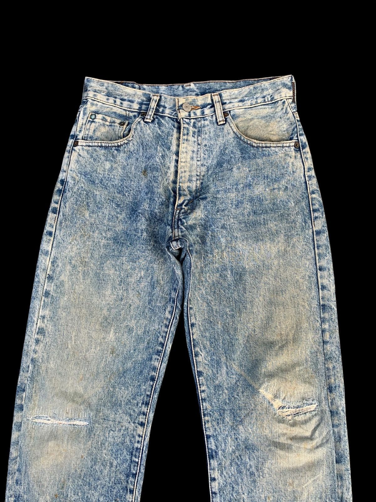 Kapital VINTAGE LEVI'S 502x SELVEDGE BIG E ASICWASH DISTRESSED DENIM Size US 28 / EU 44 - 6 Thumbnail