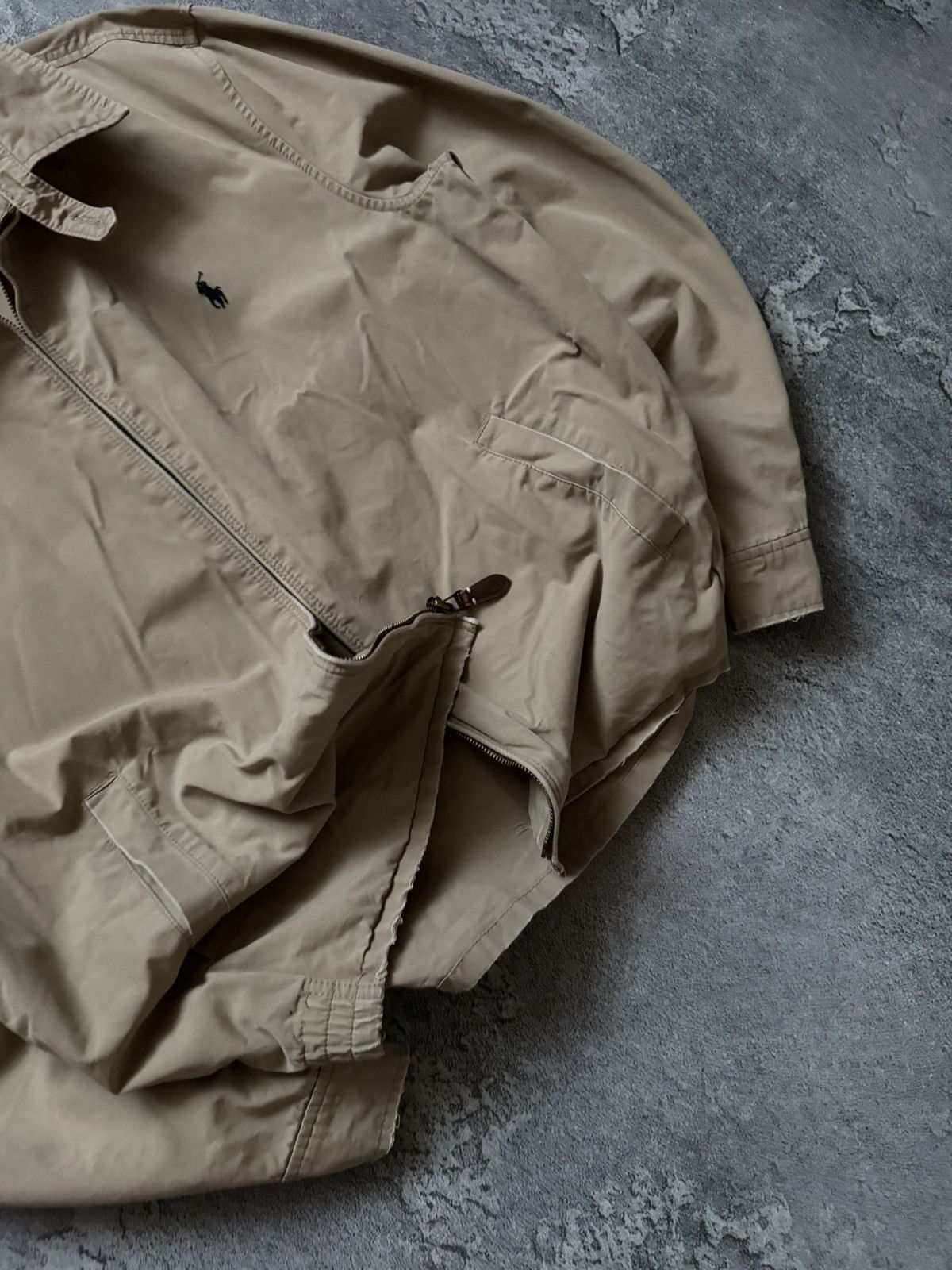Polo Ralph Lauren × Ralph Lauren × Vintage Polo Ralph Lauren L beige distressed jacket bomber light Size US L / EU 52-54 / 3 - 4 Thumbnail