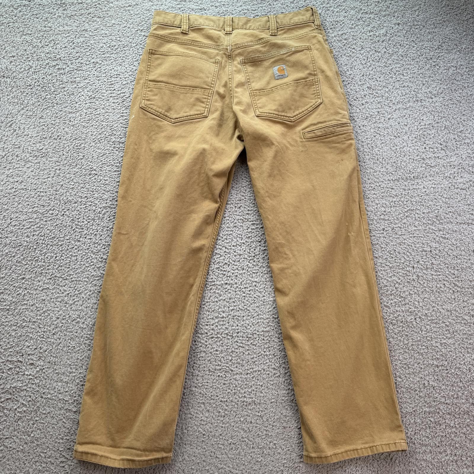 Carhartt Carhartt Rugged Flex Relaxed Fit Canvas Work Pants 32x30 Tan Size US 32 / EU 48 - 2 Thumbnail
