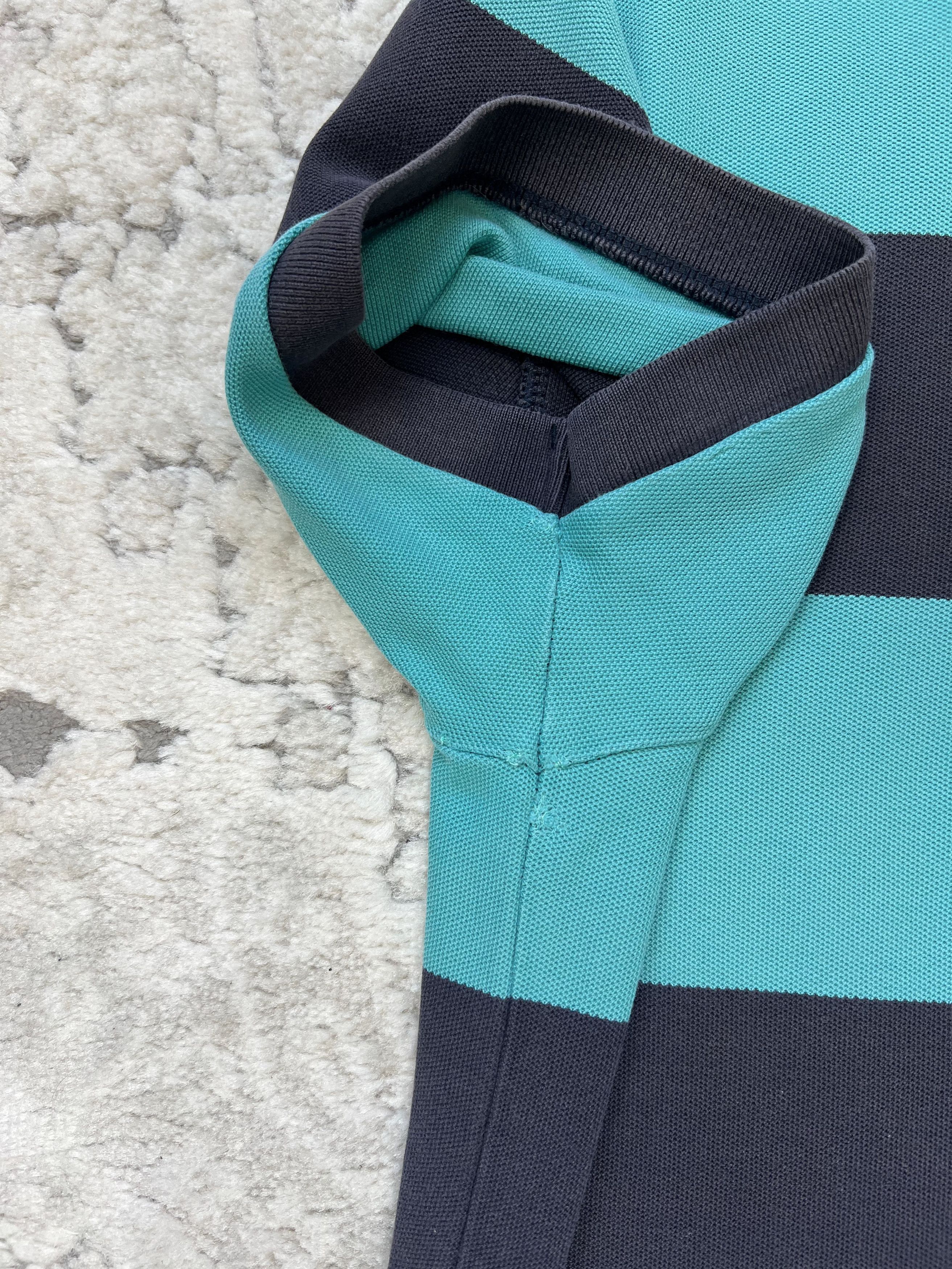 Nike Nike Striped Polo Shirt Teal Navy S/XS Size US S / EU 44-46 / 1 - 4 Thumbnail