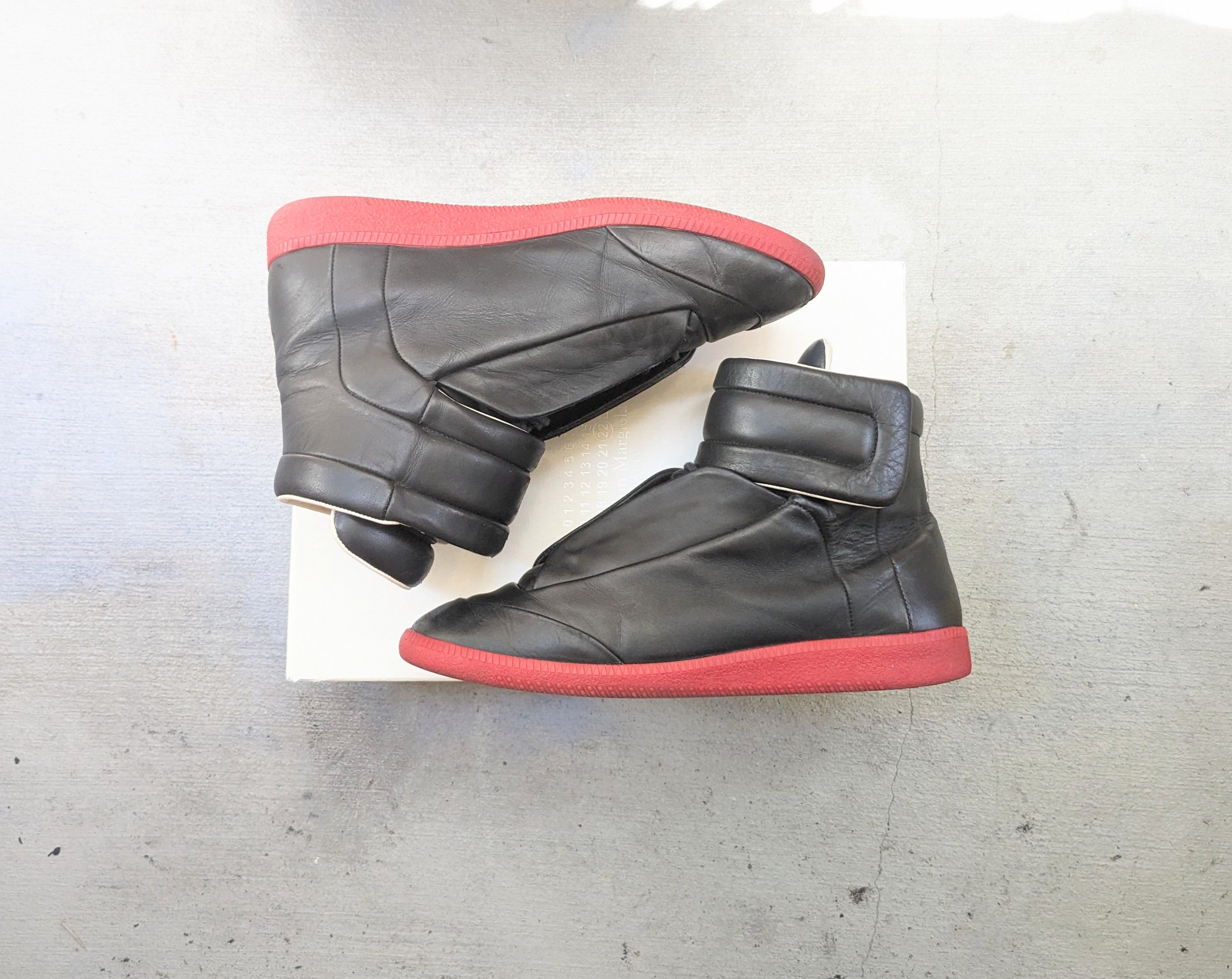 Basket Future Maison Margiela En Cuir Craquelé Bleu - Taille 43 (US 10) - Occasion Rétro