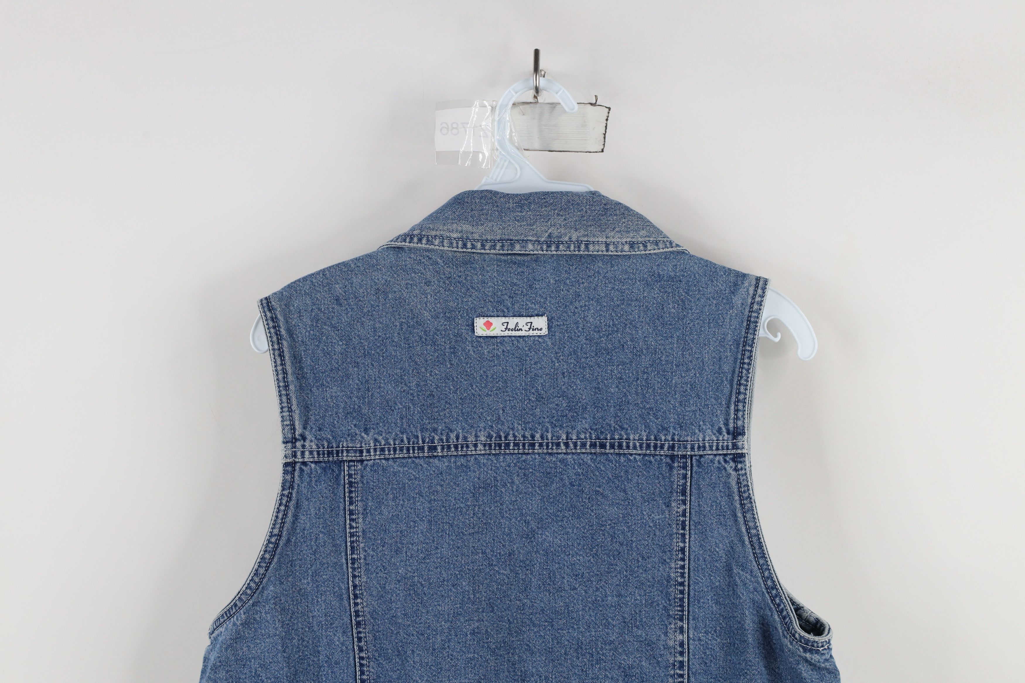 Disney × Vintage Vintage 90s Disney Spell Mickey Mouse Denim Jean Vest Jacket Size M / US 6-8 / IT 42-44 - 13 Thumbnail