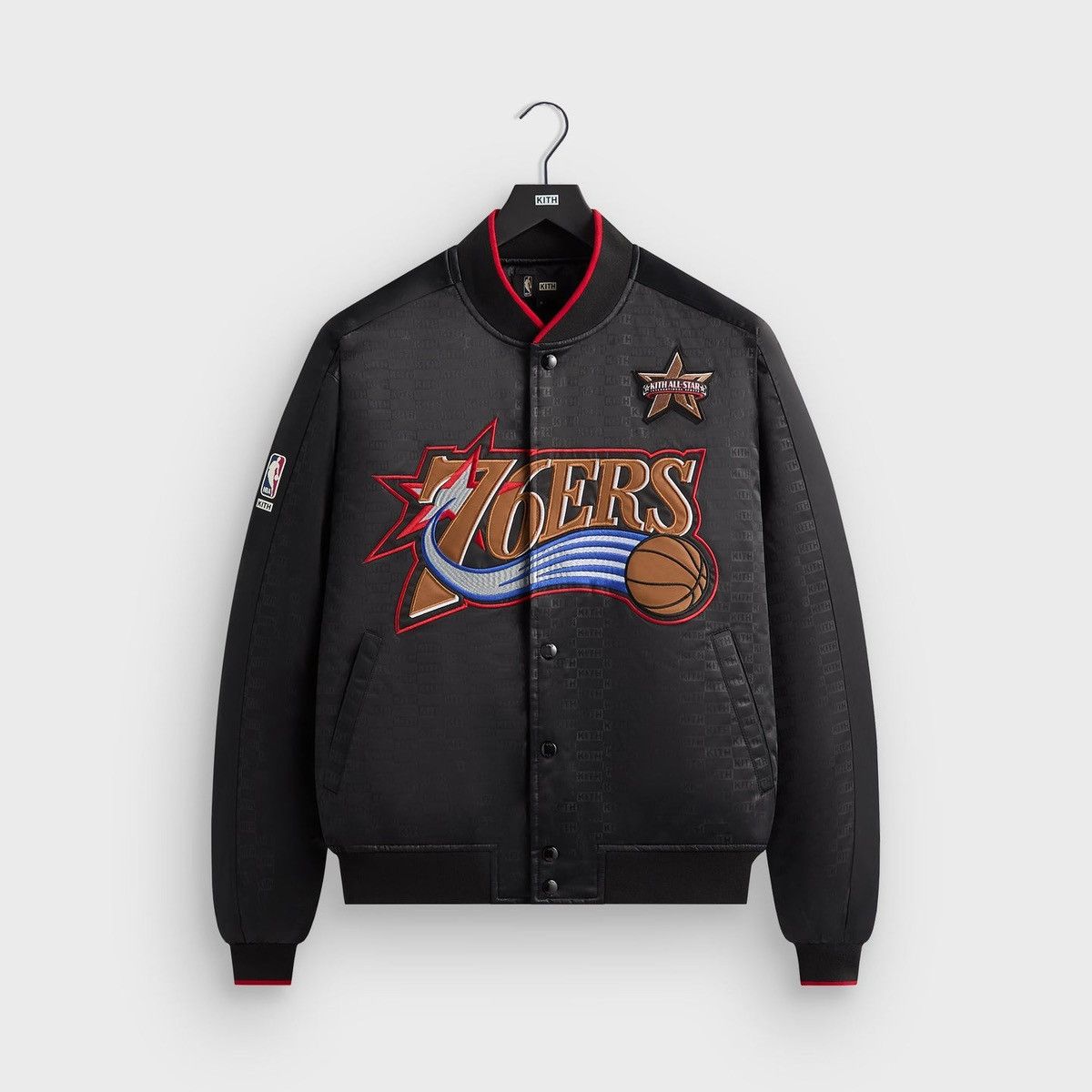 Kith Kith for NBA All-Star Philadelphia 76ers Bomber Black Large Size US L / EU 52-54 / 3 - 1 Thumbnail