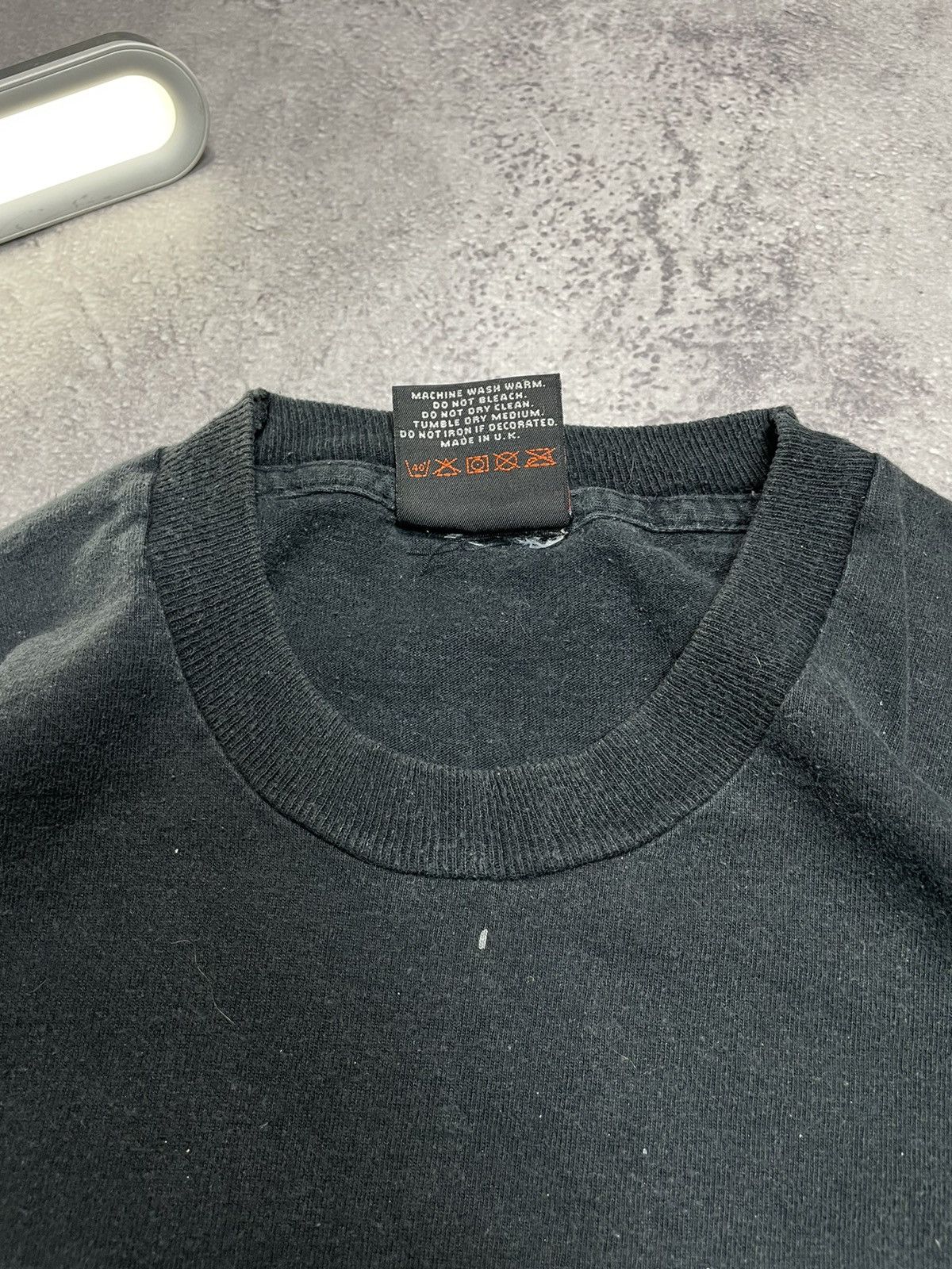 Harley Davidson 90s Harley-Davidson Flame Single Stitch Faded Boxy Tee L Size US L / EU 52-54 / 3 - 5 Thumbnail
