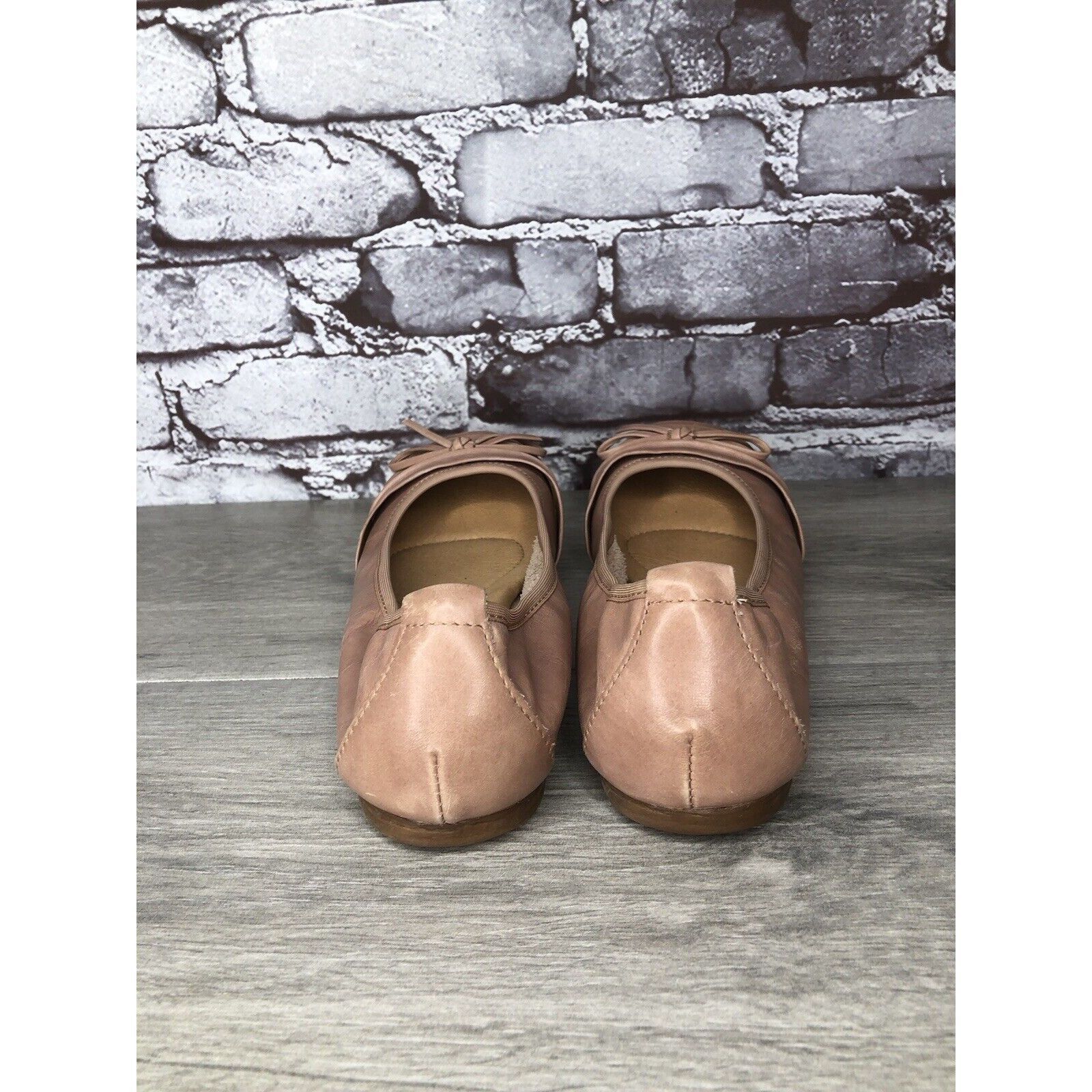 Born Born Footwear Dusty Pink Leather Casual Bow Ballet Flats Wom Size US 6.5 / IT 36.5 - 4 Thumbnail