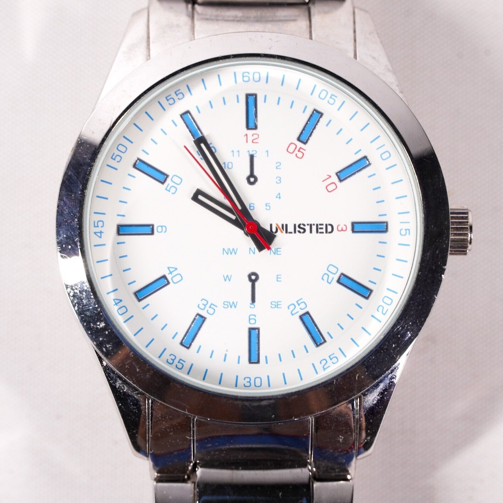 Other 4" Unlisted Stainless Steel SilverWrist Watch Japan Jewelry Size ONE SIZE - 2 Thumbnail