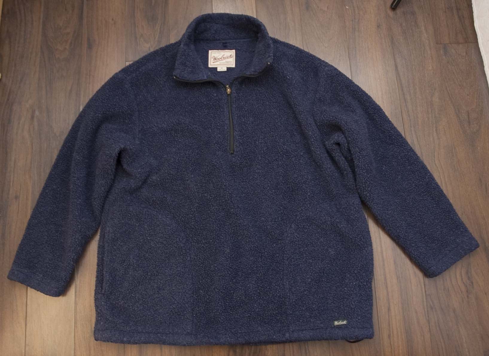 Woolrich Woolen Mills Woolrich Fleece Jacket Made in USA Size XL Dark Blue Size US XL / EU 56 / 4 - 1 Thumbnail