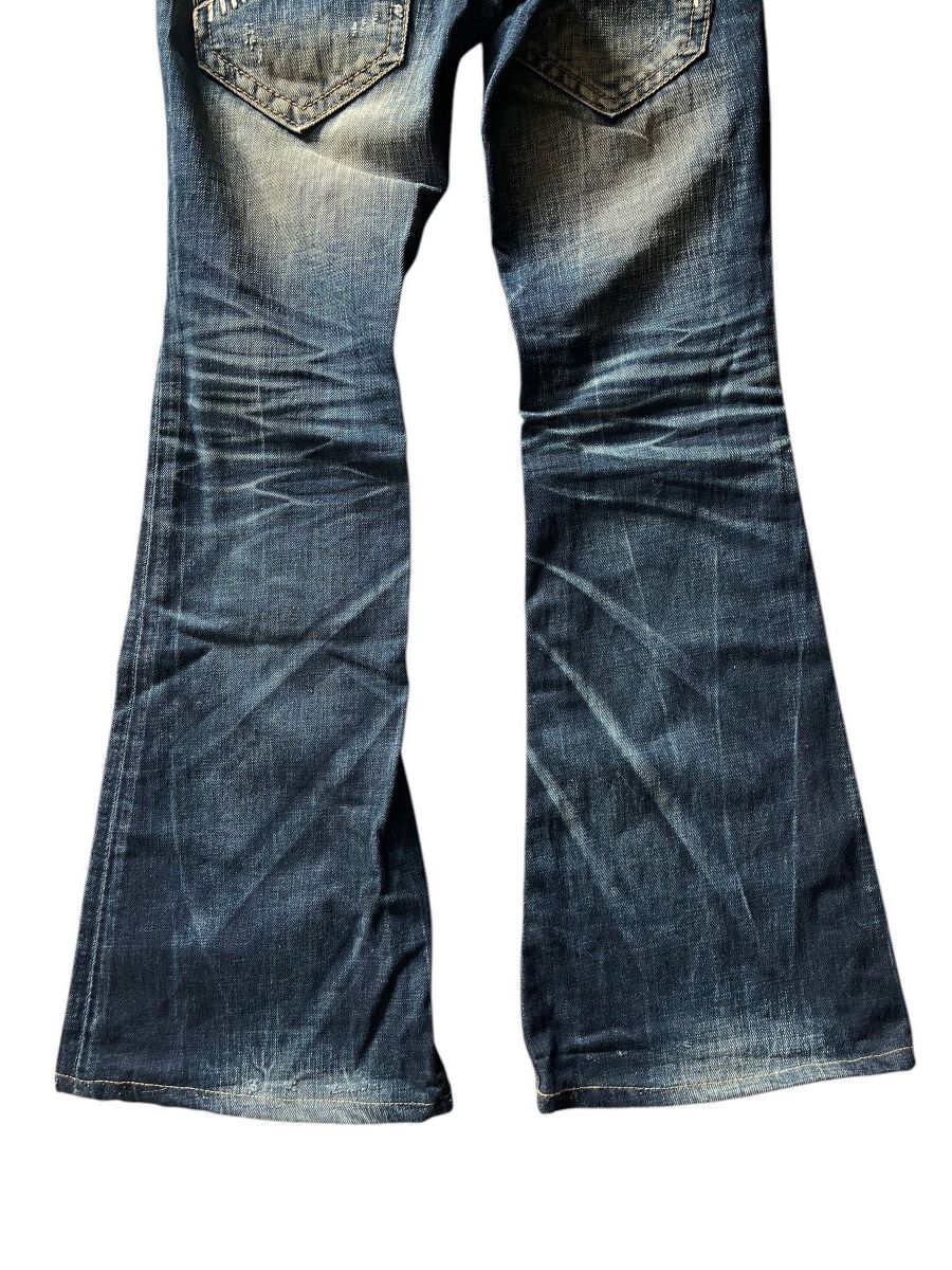 If Six Was Nine Lolita stitched Pocket Mud Washed Flared Jeans Size US 29 - 6 Thumbnail