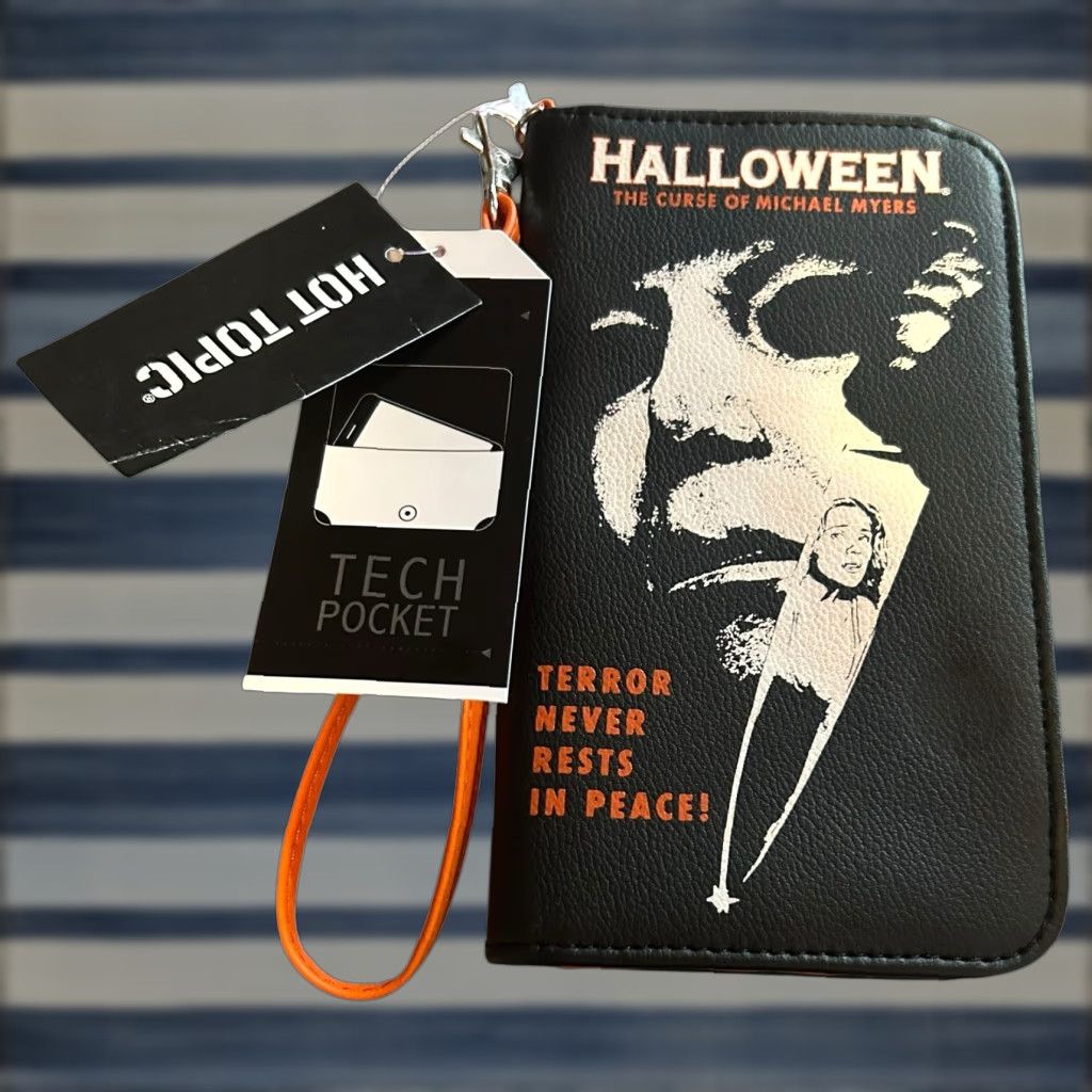 Hot Topic Hot Topic Halloween The Curse Of Michael Myers Tech Wallet Phone Wristlet New Wallet Women One Size Black Faux Leather Size ONE SIZE - 1 Thumbnail