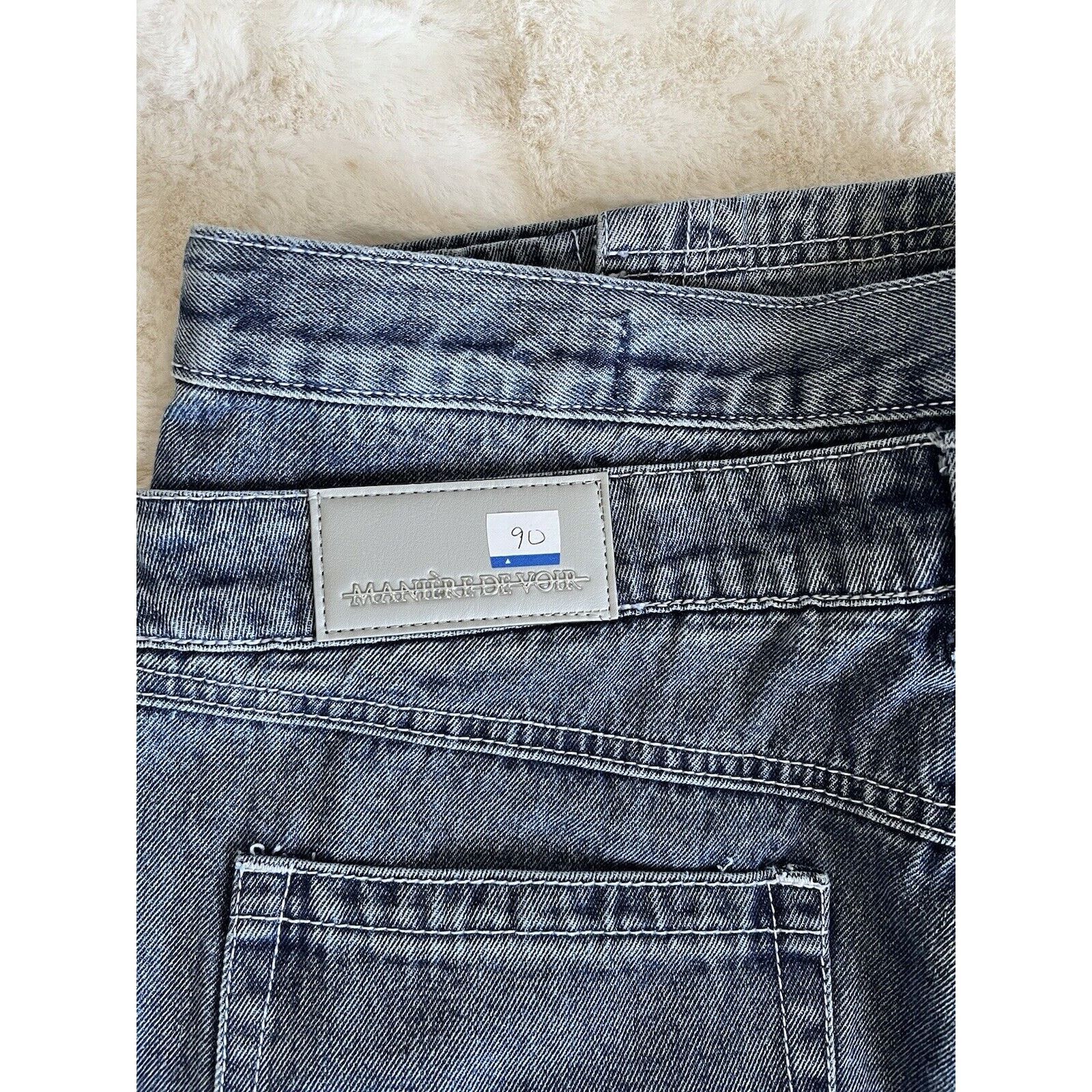 Maniere De Vior Manière de Voir Mom Jeans Womens 16 Straight Leg Nonstretch Size 38" / US 16 / IT 52 - 6 Thumbnail