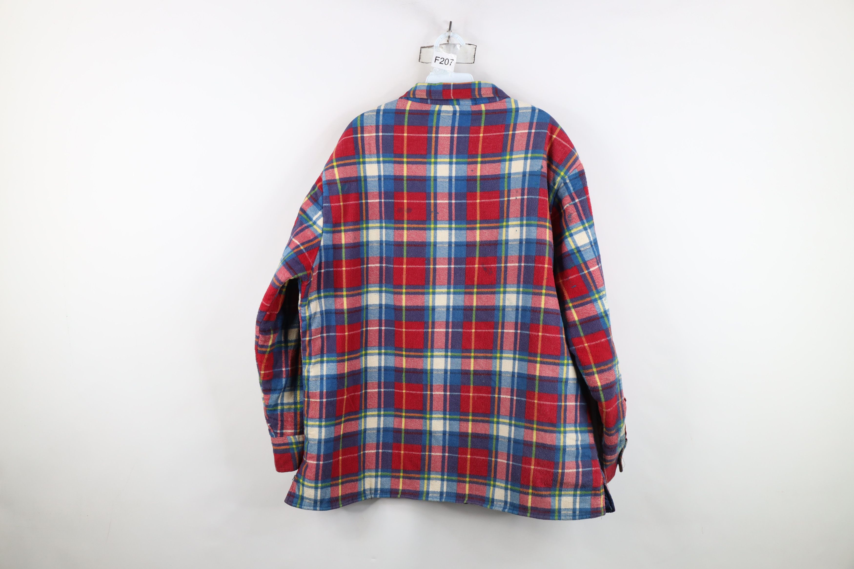 Vintage Vintage 90s Streetwear Quilted Flannel Button Shirt Jacket Size US XL / EU 56 / 4 - 15 Thumbnail