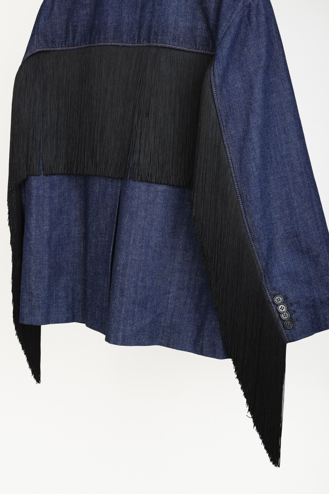 Prada Prada 2020 Runway Denim Fringe Blazer Size M / US 6-8 / IT 42-44 - 9 Thumbnail