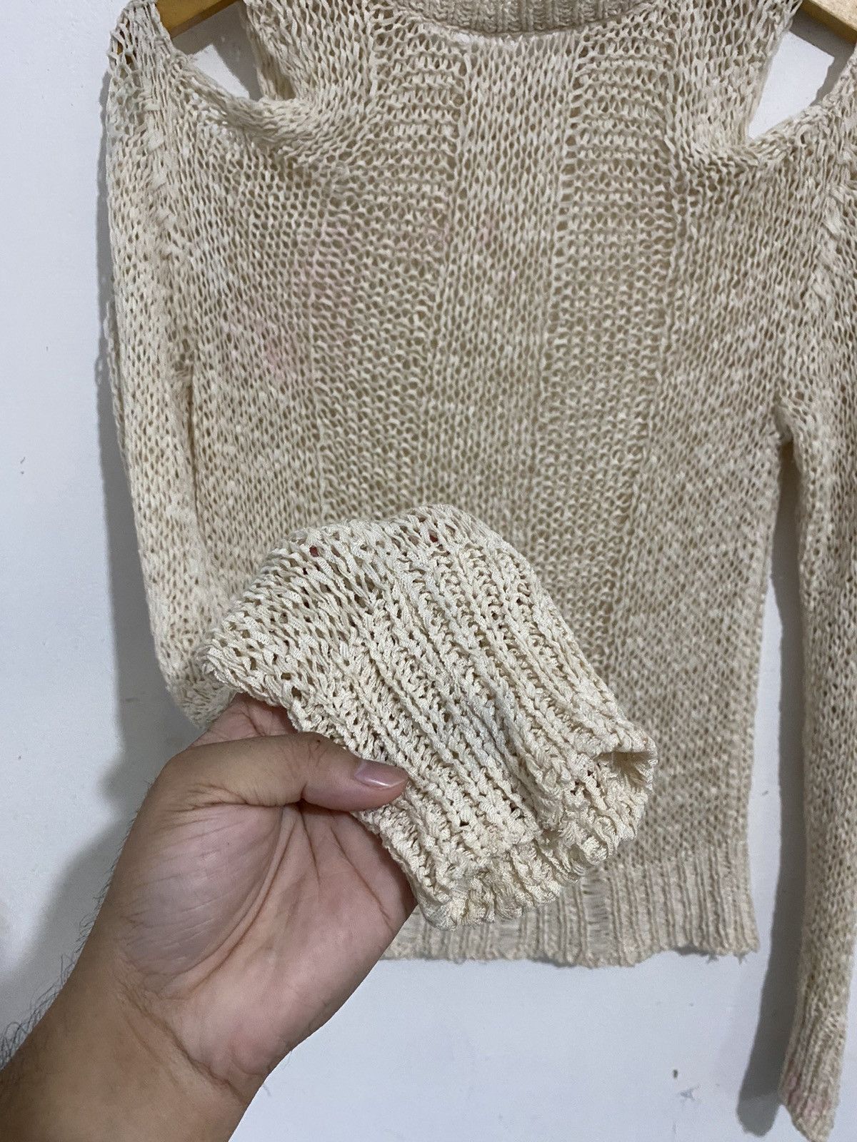 💸BINDINGOFFER💸Japanese knitted hole shoulder issey archived