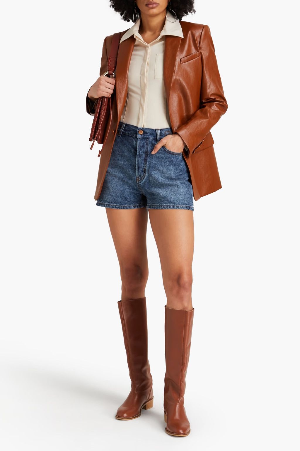 Chloe o1y0825 Denim Short in Blue Size 26" / US 2 / IT 38 - 3 Thumbnail