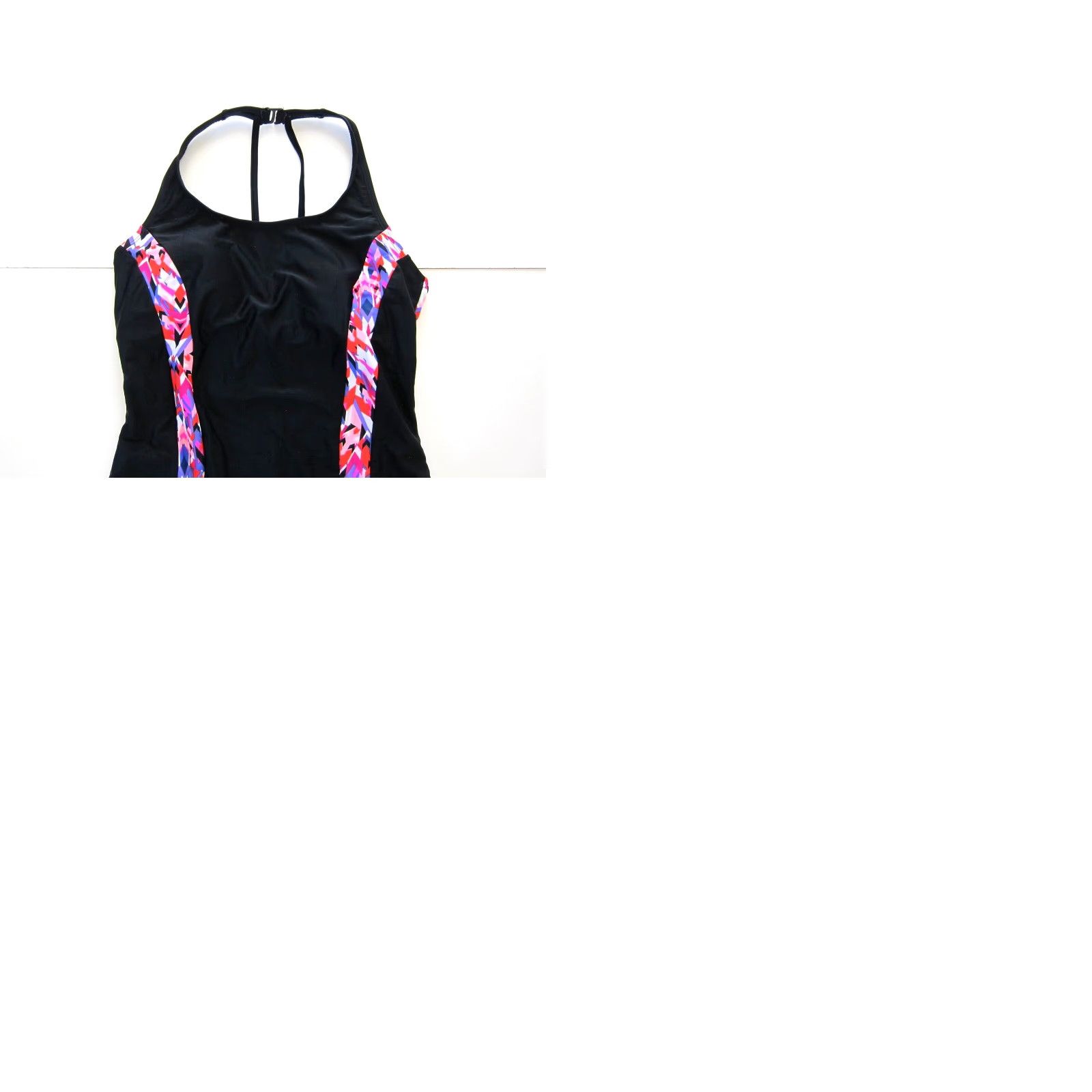 Catalina Catalina One Piece Racerback Built In Bra Women Swimsuit L Black 12-14 Floral Pattern Elegant Colorful 90s? Size ONE SIZE - 9 Thumbnail