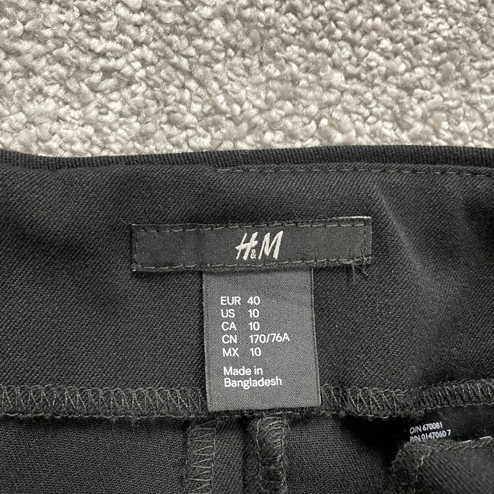 H&M H&M Pencil Straight Skirt Womens 40 Solid Black Knee Length Back Zip Workwear Size 27" / US 4 / IT 40 - 4 Thumbnail