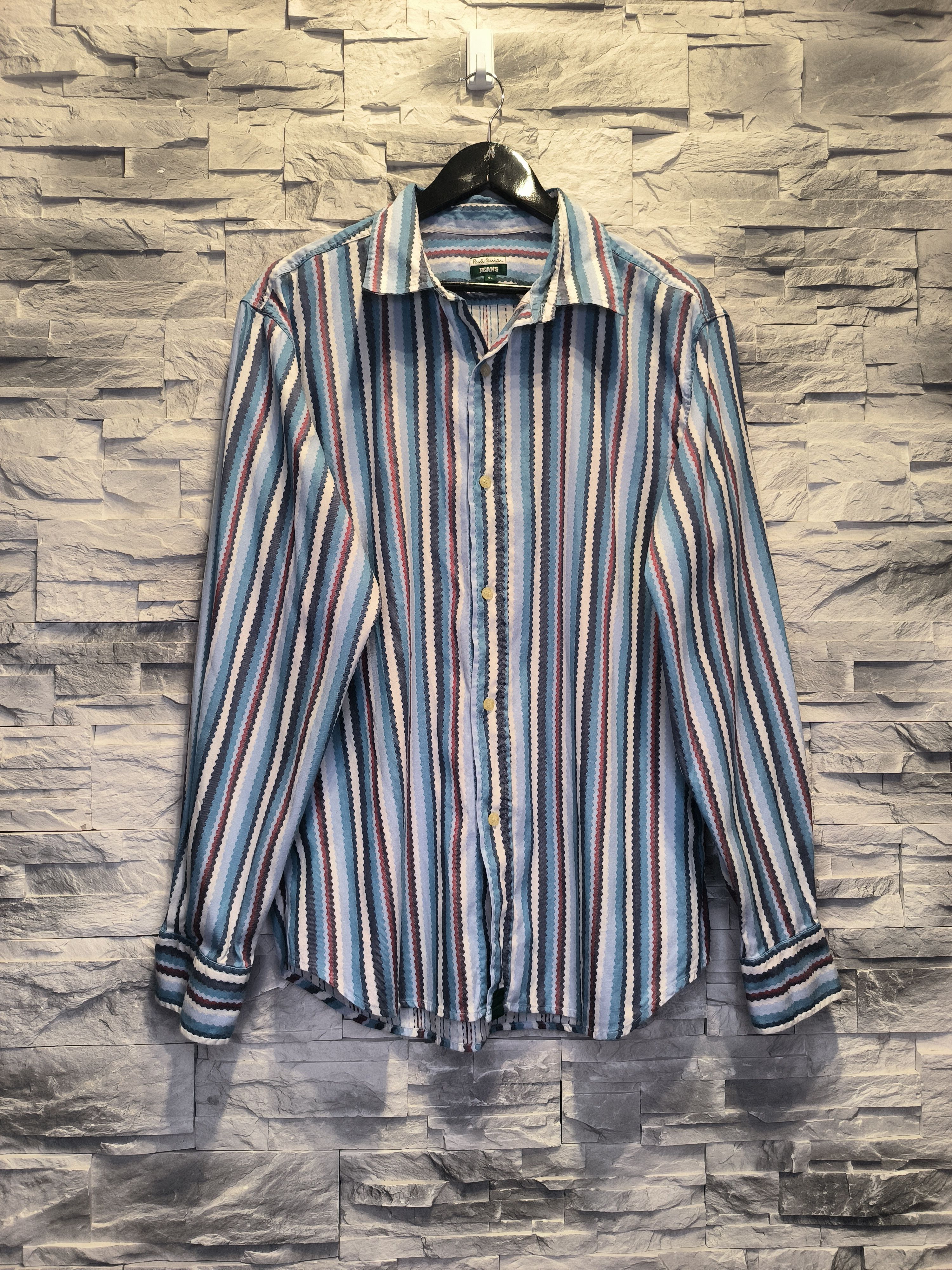 Paul Smith Paul Smith Jeans Multicolor Shirt Button-Up Striped Size US L / EU 52-54 / 3 - 1 Thumbnail