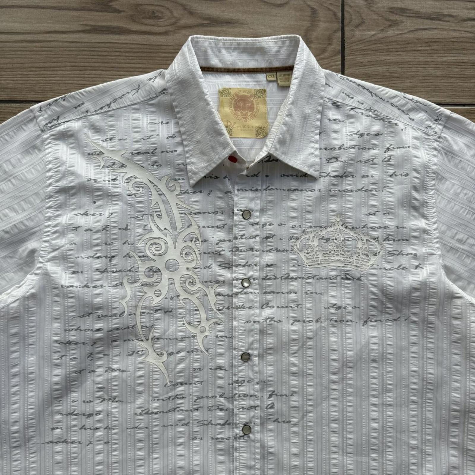 Affliction Y2K Platini Affliction style white button up shirt Size US XXL / EU 58 / 5 - 4 Thumbnail