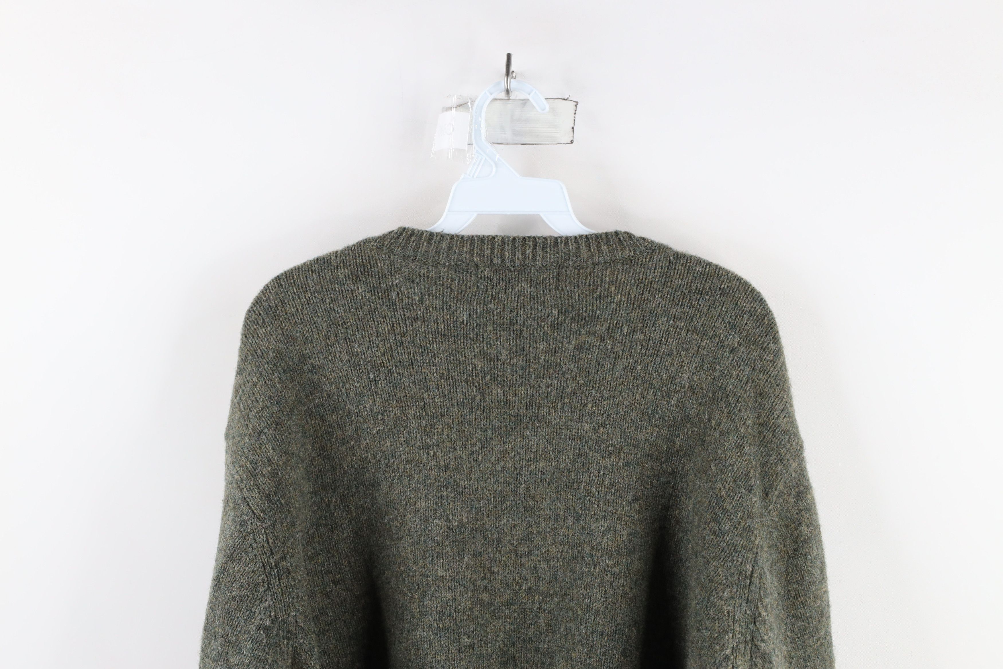 Cabelas × Vintage Vintage Cabelas Blank Wool Blend Knit Sweater Heather Green Size US L / EU 52-54 / 3 - 7 Thumbnail