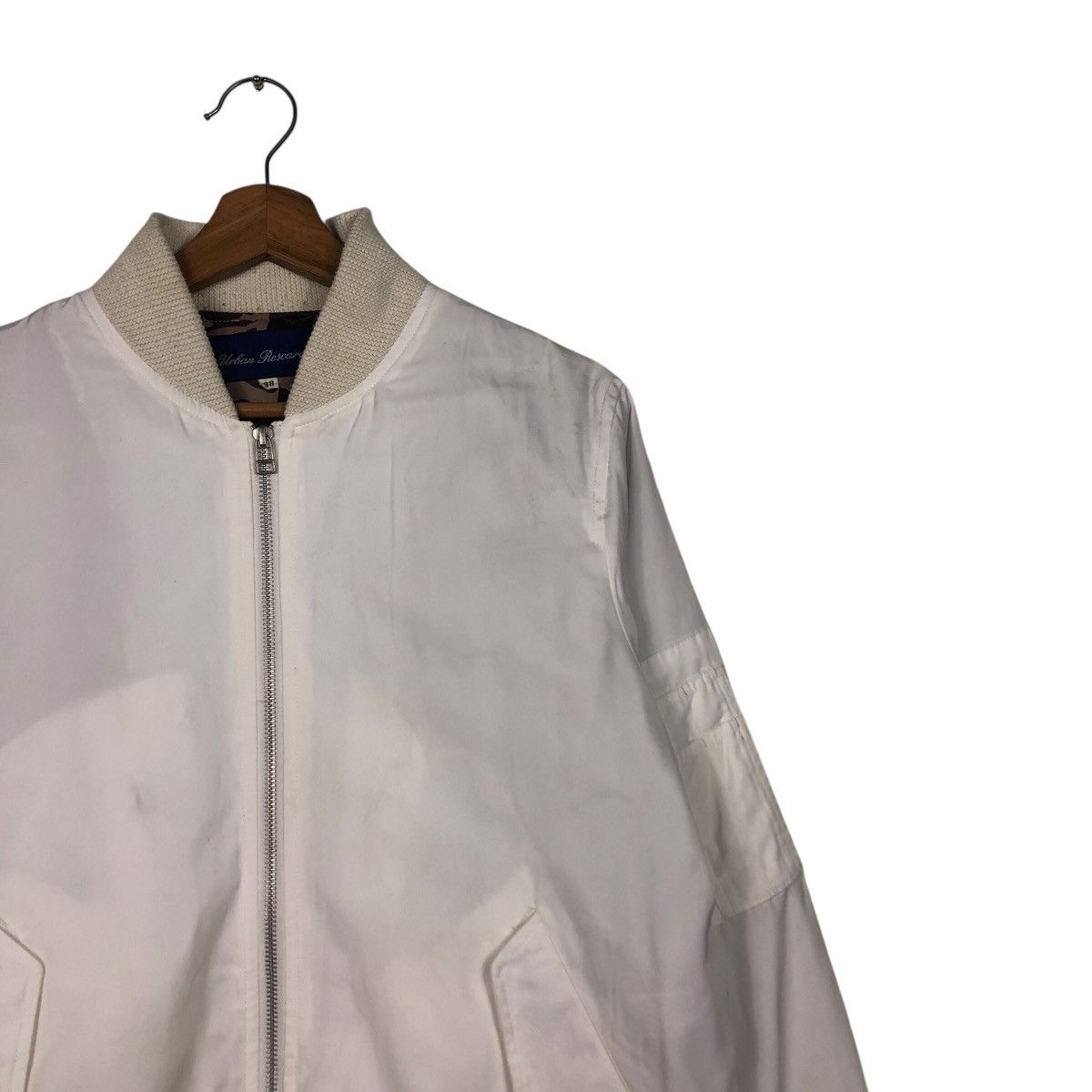 Japanese Brand 📌Rich White Vtg Bomber Jacket Urban Research Issey Miyake Size US M / EU 48-50 / 2 - 7 Thumbnail