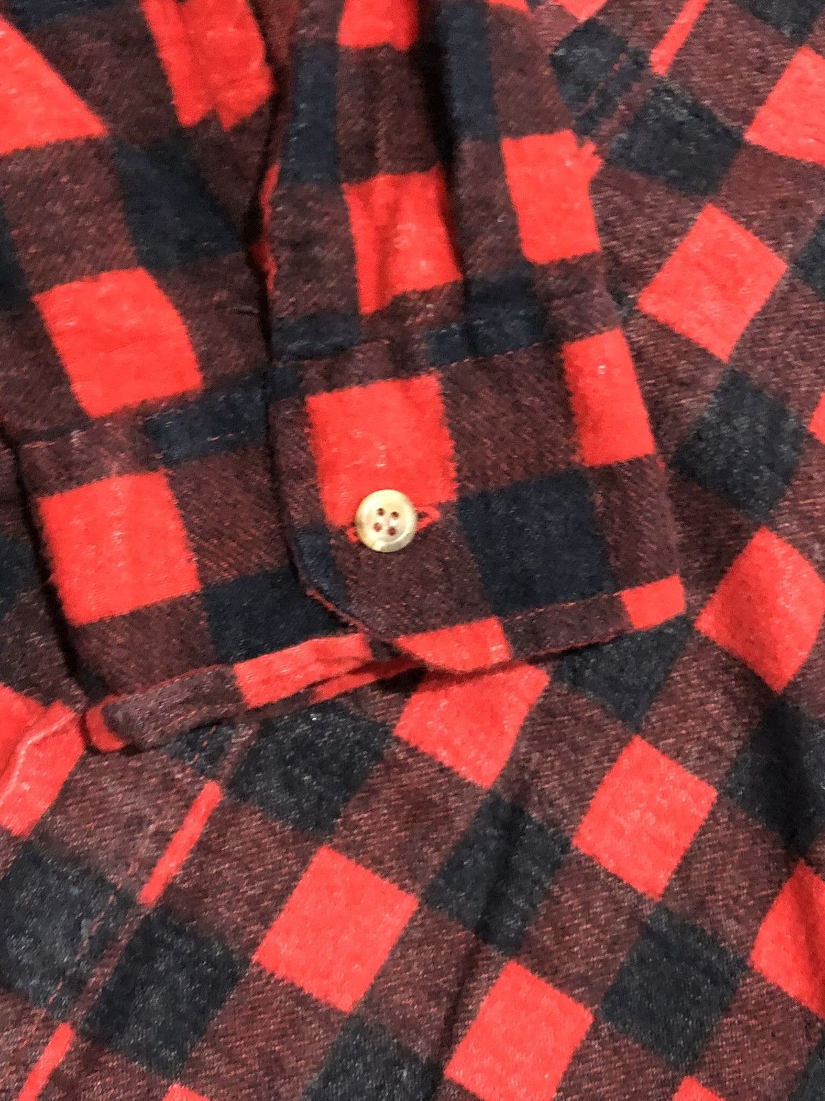 Vintage 70s Value Line Buffalo Plaid Flannel Size US L / EU 52-54 / 3 - 3 Thumbnail