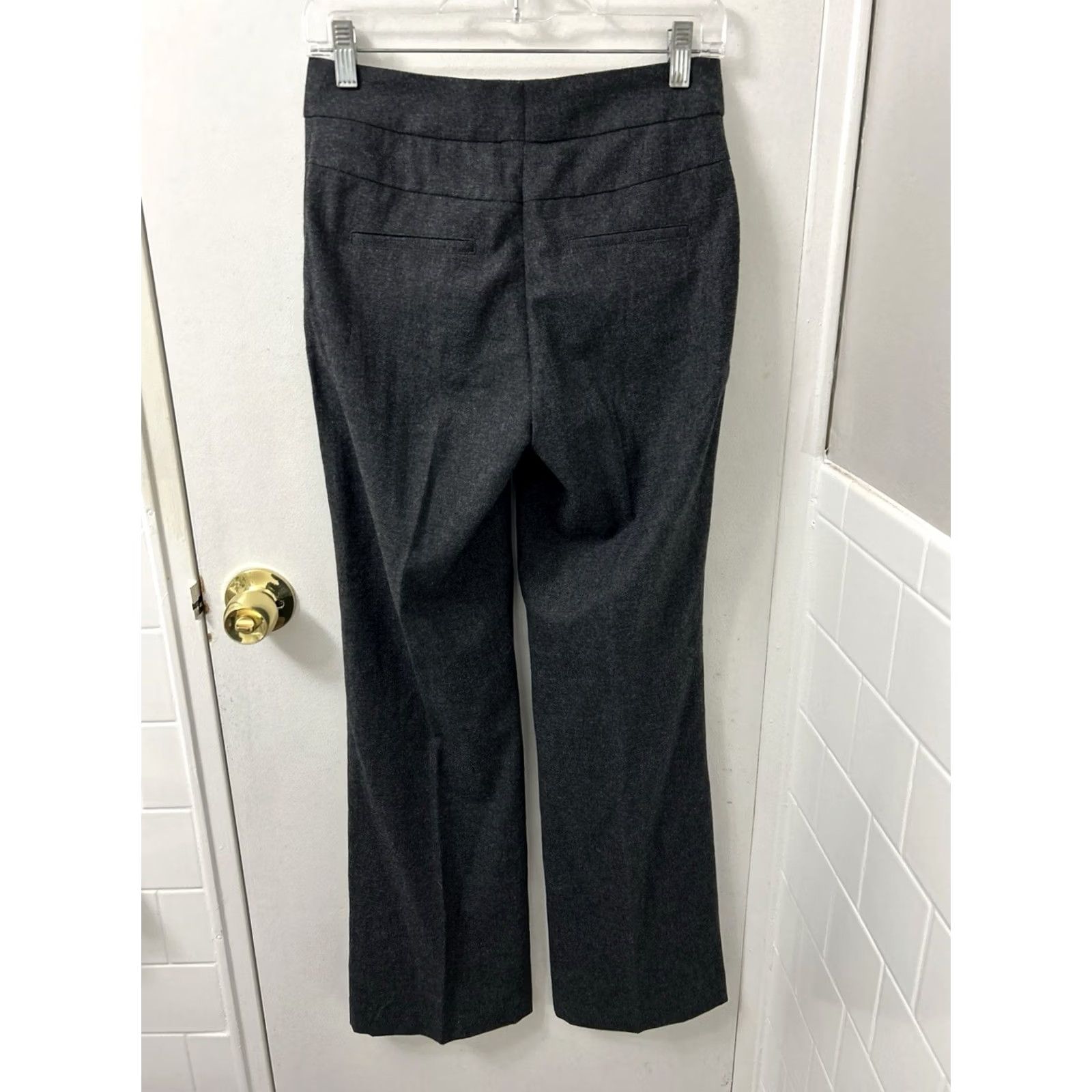 H&M VINTAGE Dress Pants Womens Size 4 Gray Wool Blend Wide Leg Trousers NWT H&M Size 27" / US 4 / IT 40 - 6 Thumbnail