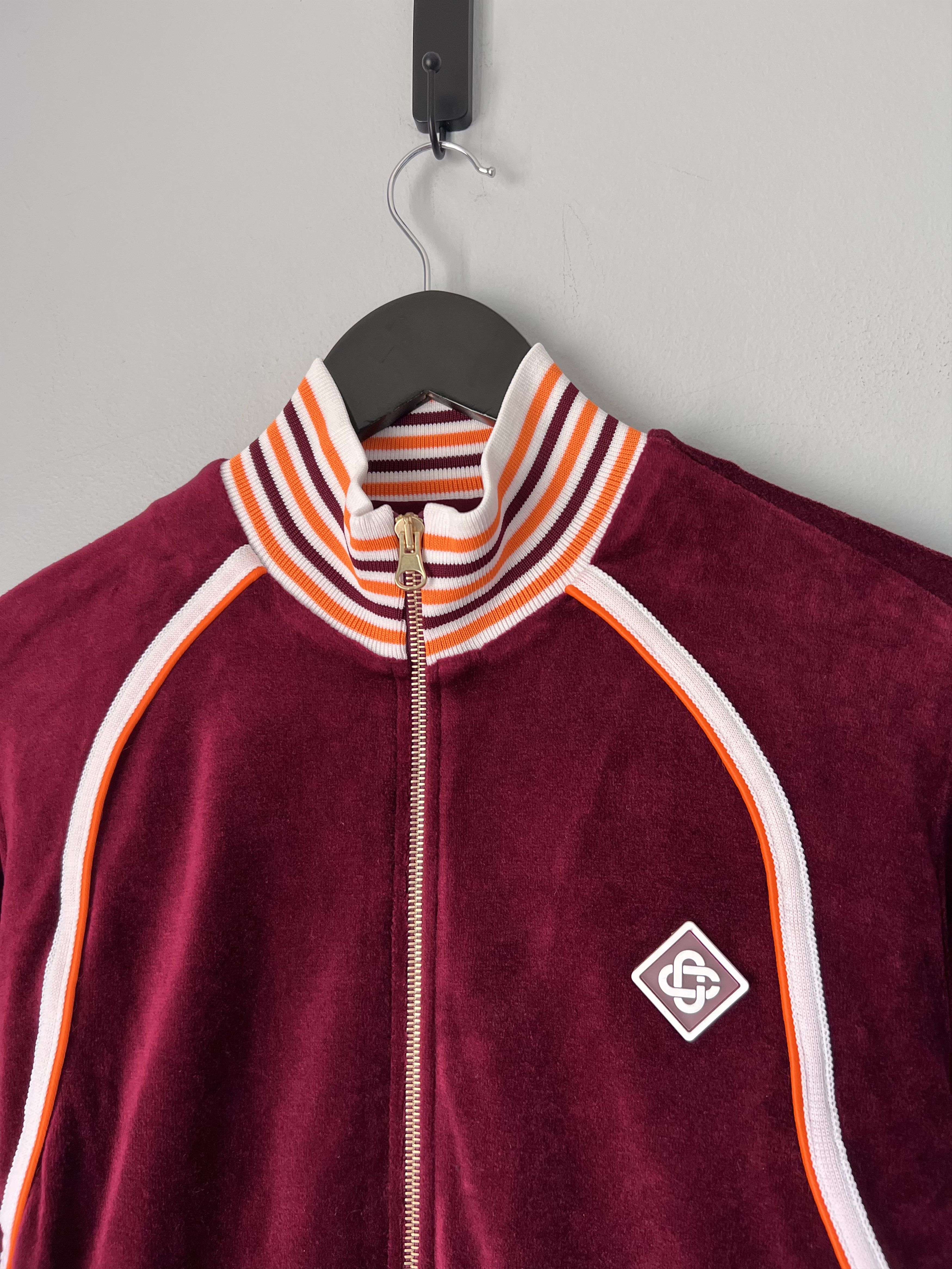 Casablanca Casablanca Racing Velout Tracksuit Top in Burgundy Size US M / EU 48-50 / 2 - 2 Thumbnail
