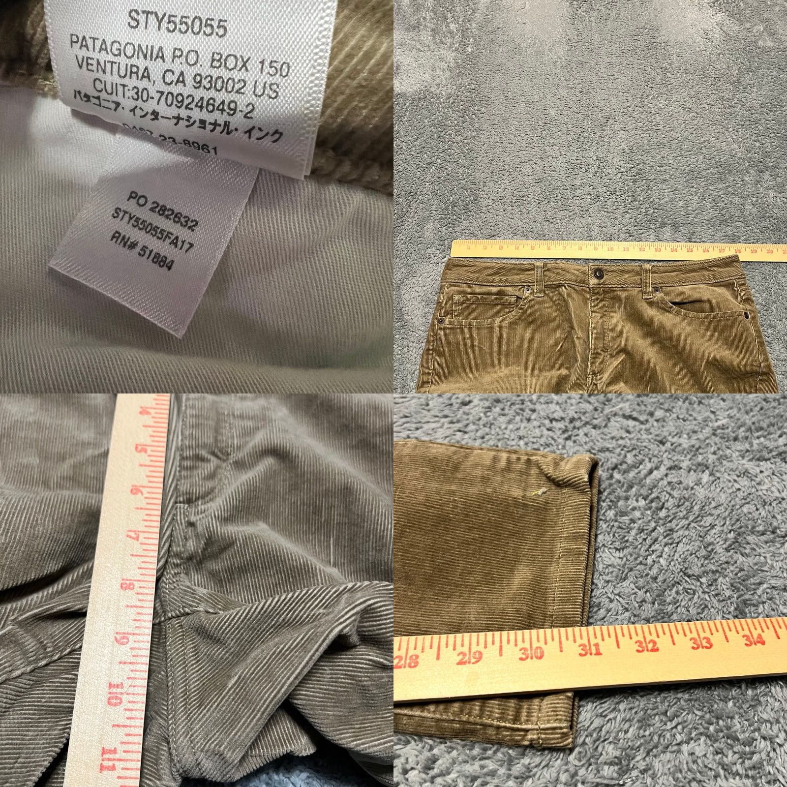 Patagonia Patagonia Pants Womens 32 Brown 36x31 Khaki Slim Corduroy Fitted Size 24" / US 00 / IT 34 - 8 Thumbnail