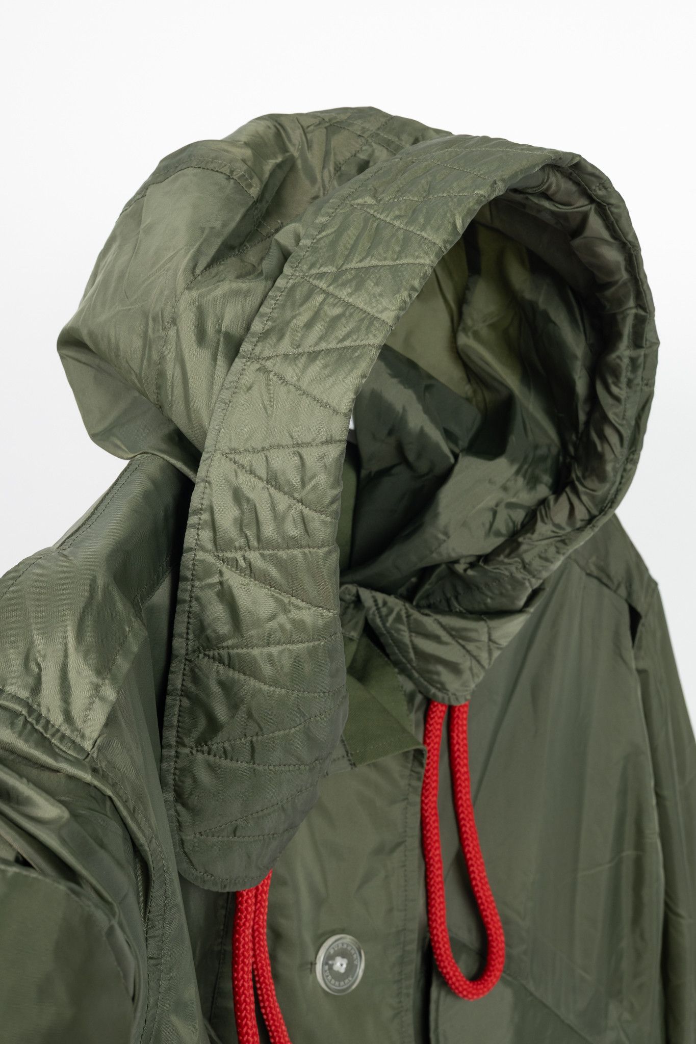 Burberry Burberry Green Tape Detail Showerproof Hooded Parka Size XS / US 0-2 / IT 36-38 - 10 Thumbnail
