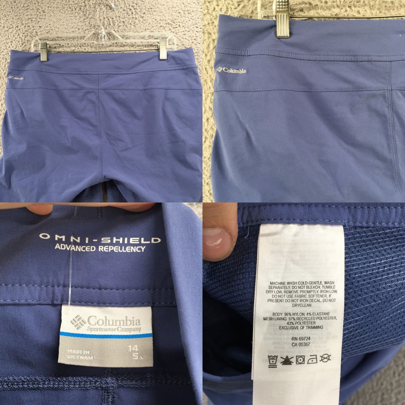 Vintage Columbia Chino Shorts Womens 14 Purple Mid Rise Casual Pockets Zip Shorts Size 36" / US 14 / IT 50 - 9 Thumbnail