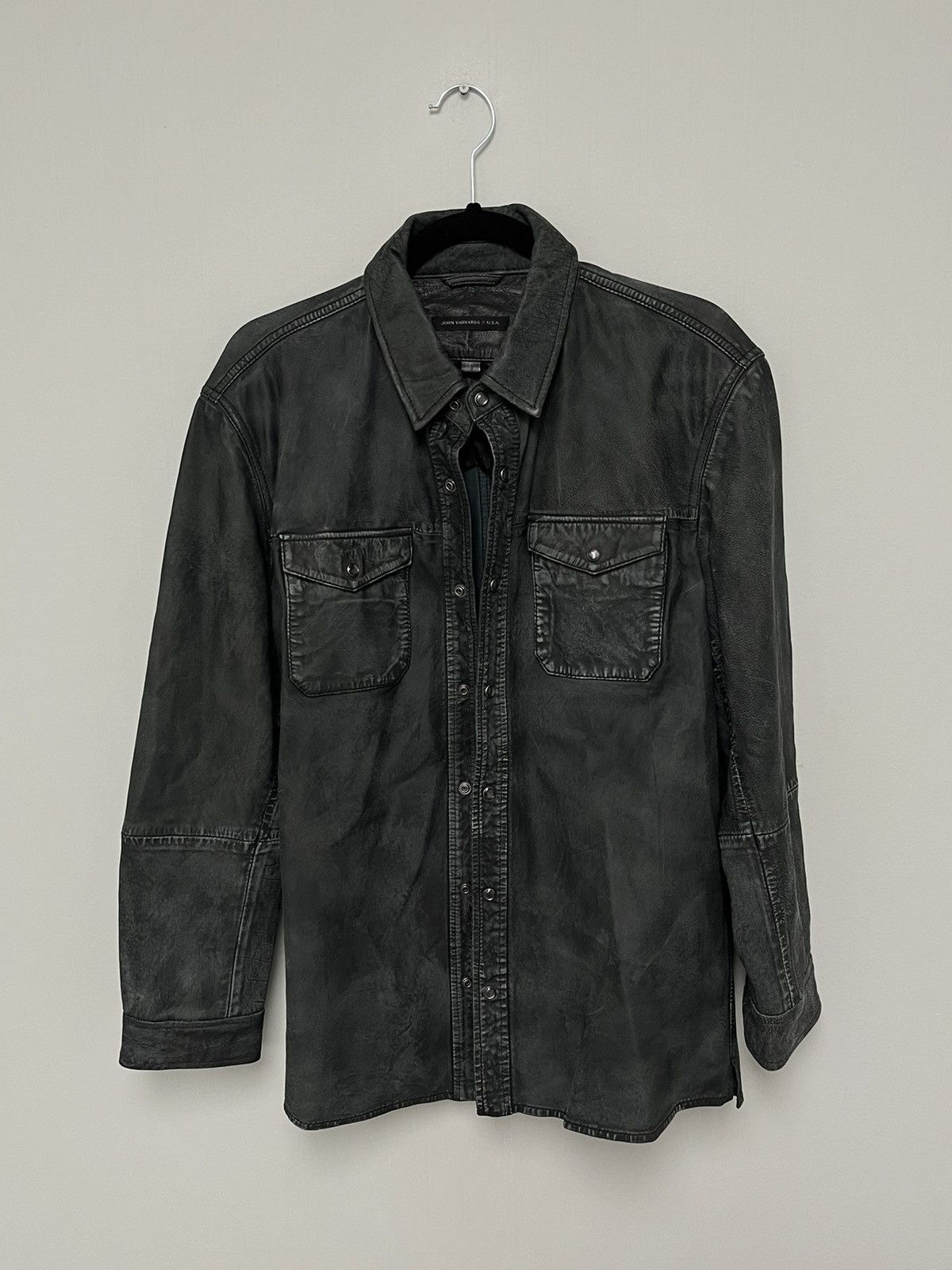 John Varvatos Lionel leather shirt jacket. Medium Size US M / EU 48-50 / 2 - 8 Thumbnail