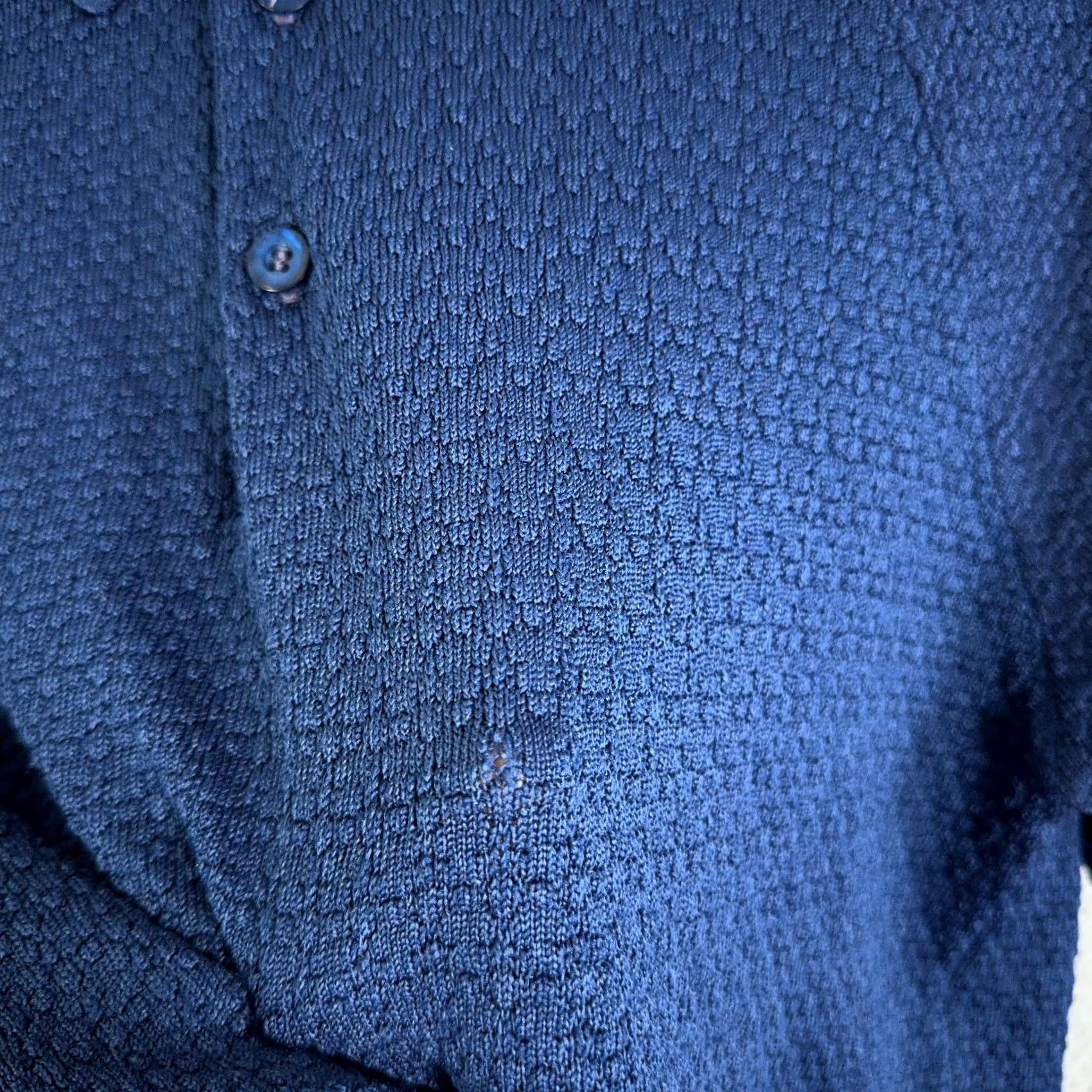 Vintage VINTAGE Donegal Coleseta Polo Shirt M Blue 60s 70s Retro Rockabilly Button-Down Collar Mens Polo Shirt Medium Bubble Texture Knit 60s 70s Size US M / EU 48-50 / 2 - 5 Thumbnail