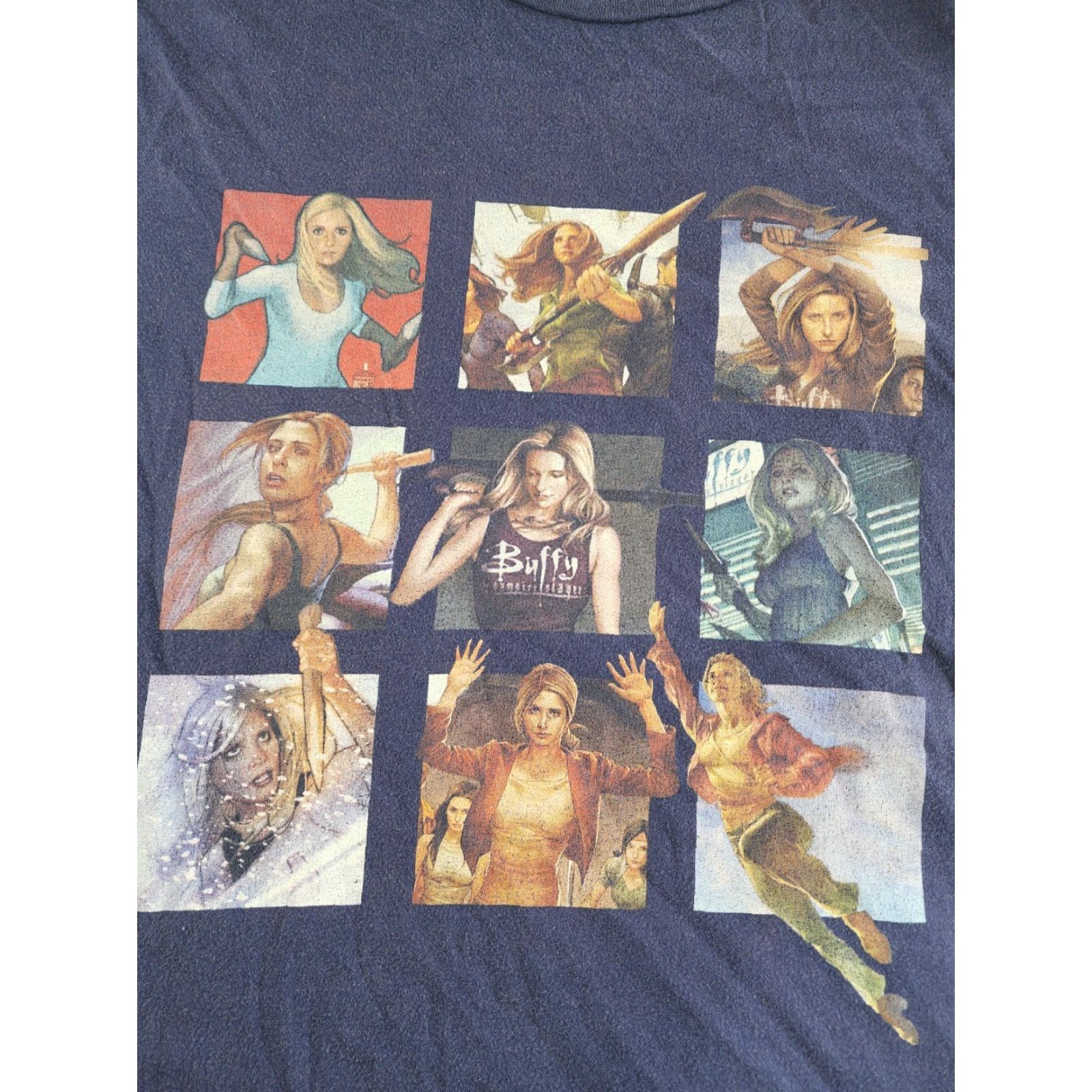 Vintage VINTAGE Buffy The Vampire Slayer Shirt 2XL Black Y2K Faded Distressed T-Shirt Unisex Adults 90s Slim? Size XL / US 12-14 / IT 48-50 - 2 Thumbnail
